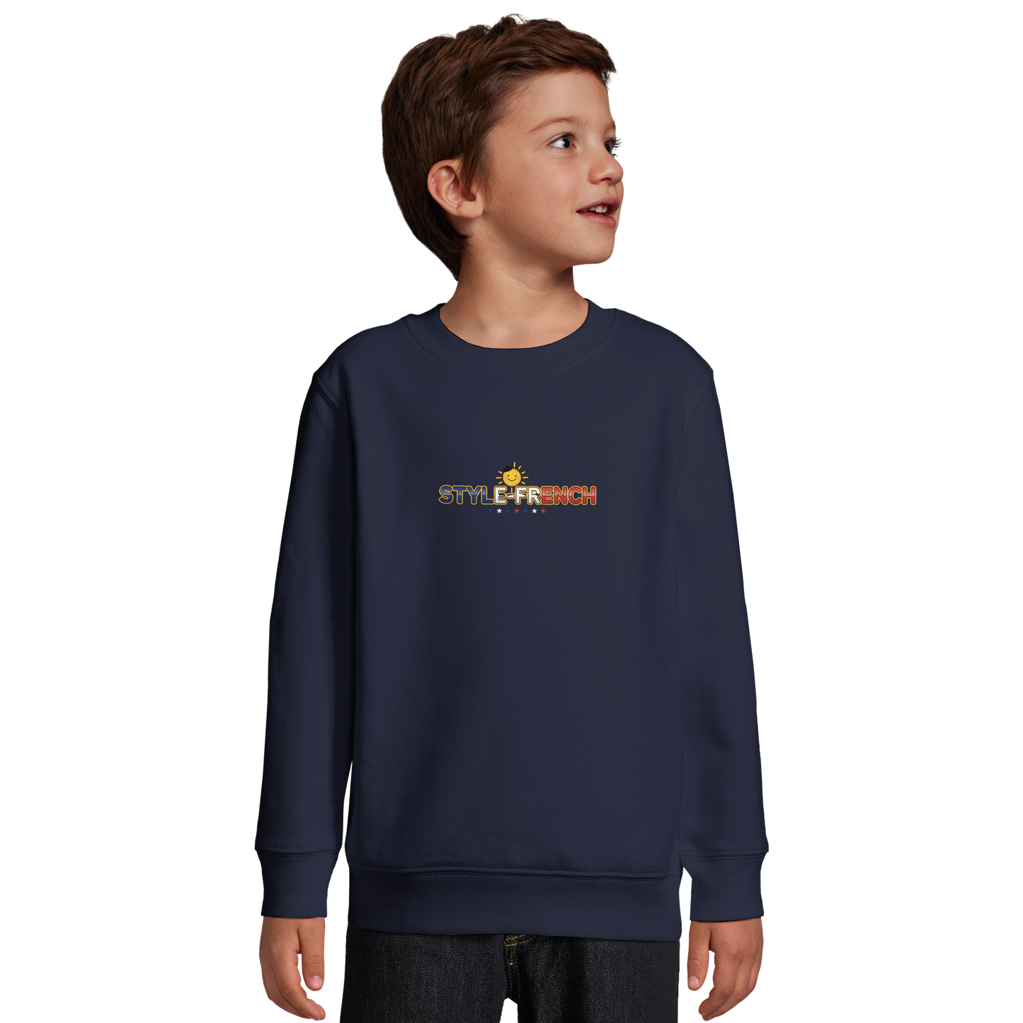 Jungen-Sweatshirt kleiner Franzose in den Sternen | SOL'S Columbia Kids 04239 recycelte Mischung