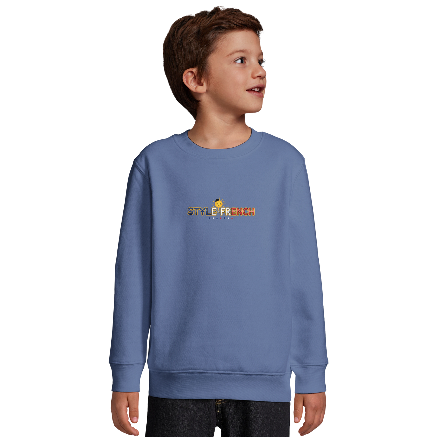 Jungen-Sweatshirt kleiner Franzose in den Sternen | SOL'S Columbia Kids 04239 recycelte Mischung