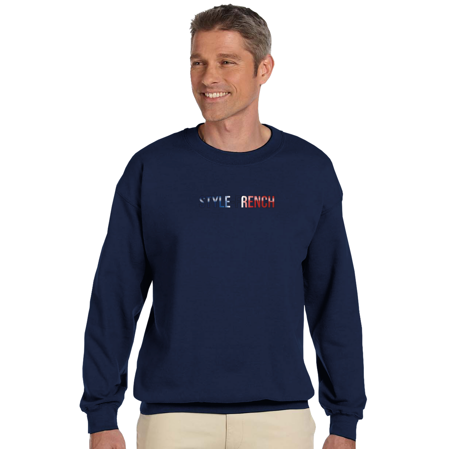 Sweatshirt Cocorico On Est Les Meilleurs für Herren, klassischer Rundhalsausschnitt | Gildan® 18000