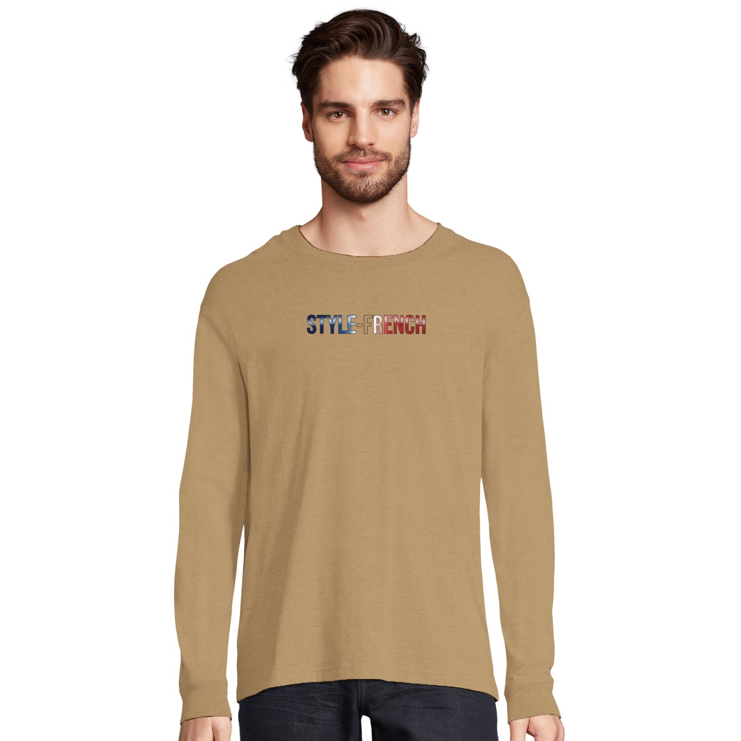 Herren-T-Shirt starker Löwe französischer Stil Langarm Bio-Baumwolle | SOL'S Pioneer LSL 03982