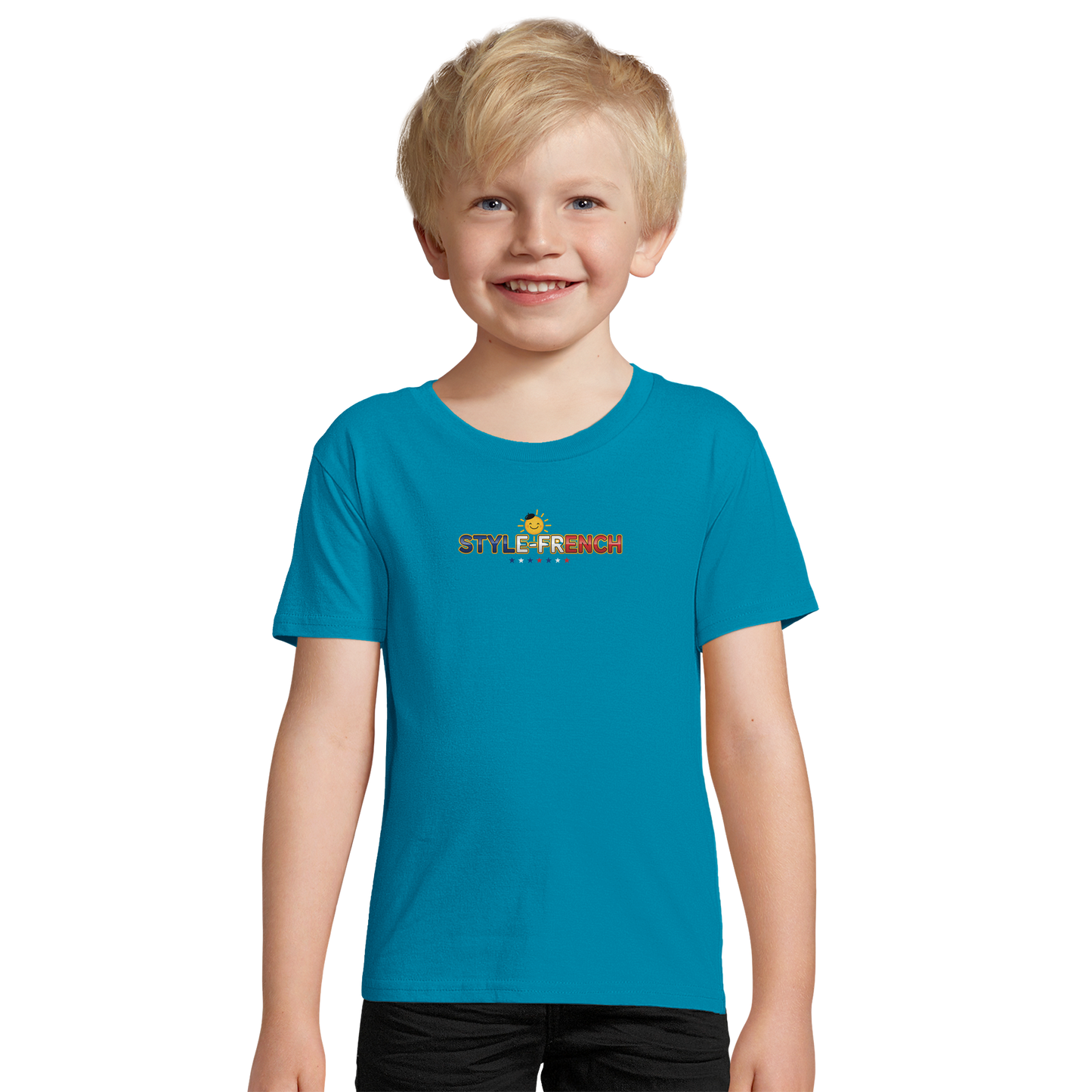 T-Shirt Jungen kleiner Ritter Frankreichs, aus Bio-Baumwolle, schmal geschnitten | SOL'S Pioneer Kids 03578