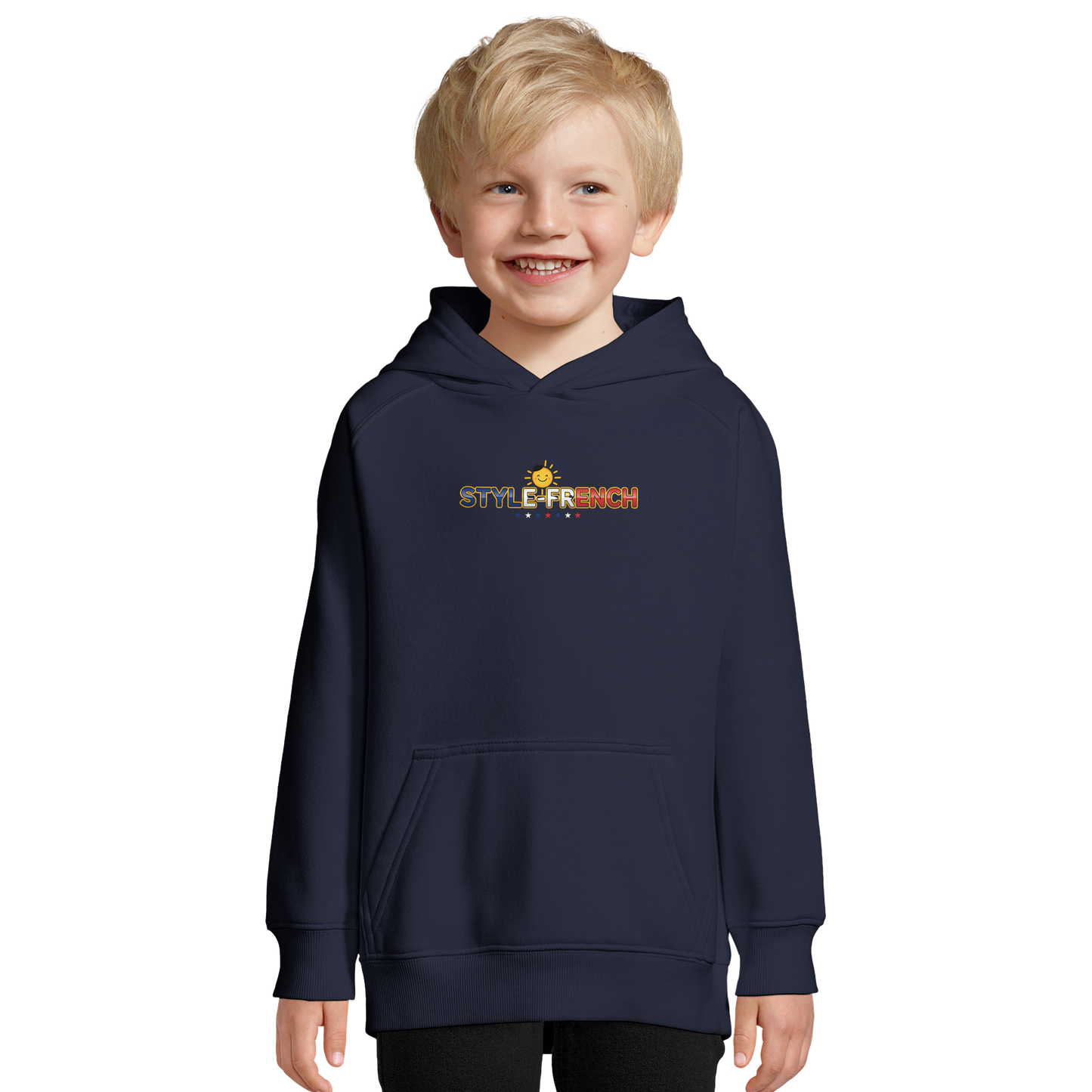 Kapuzenpullover für Jungen „Kleines Genie“ Französisch bio | SOL'S Stellar Kids 03576