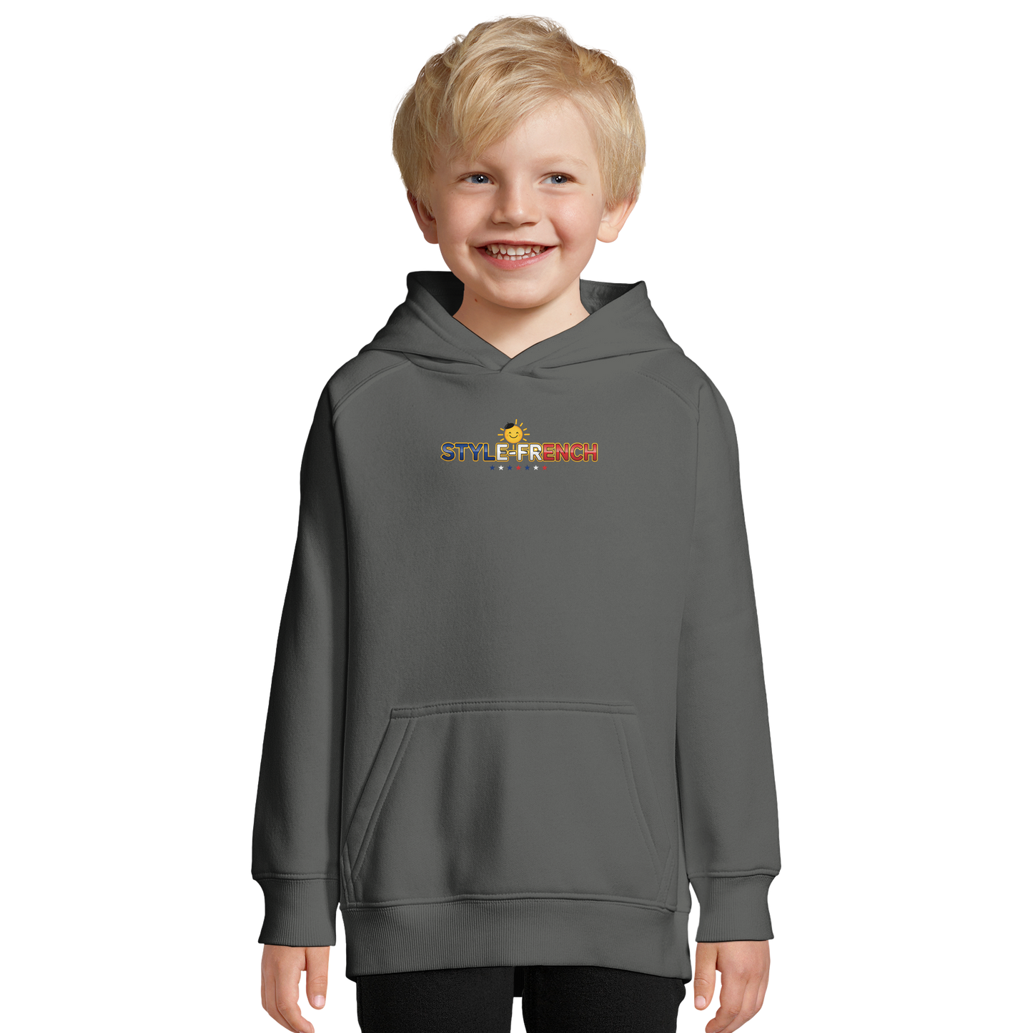 Kapuzenpullover Jungen Bio Super Français | SOL'S Stellar Kids 03576