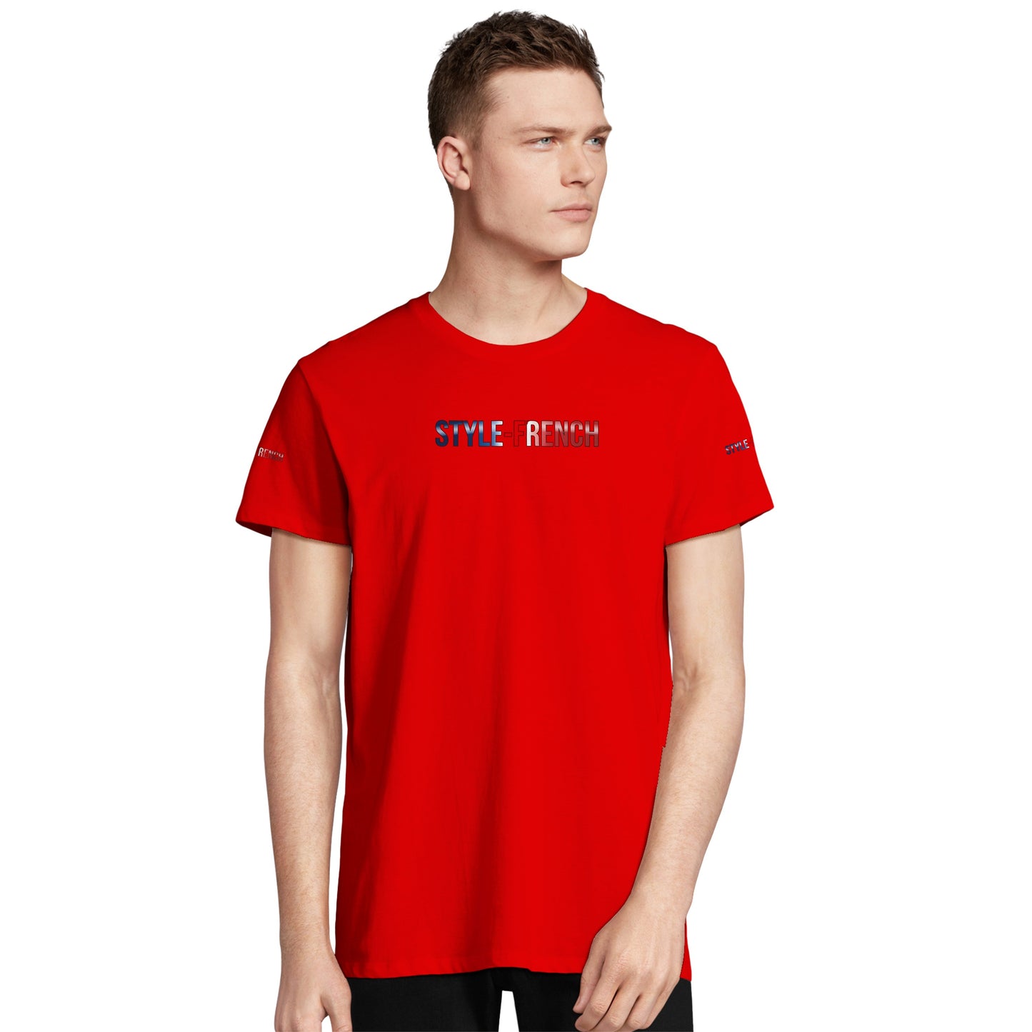 T-Shirt Herren Frankreich-Stil Rundhals recycelte Mischung | SOL'S RE Crusader 04233
