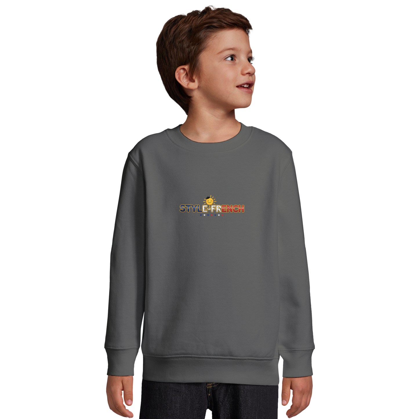 Jungen-Sweatshirt "petit génie Français" aus Recyclingmischung | SOL'S Columbia Kids 04239