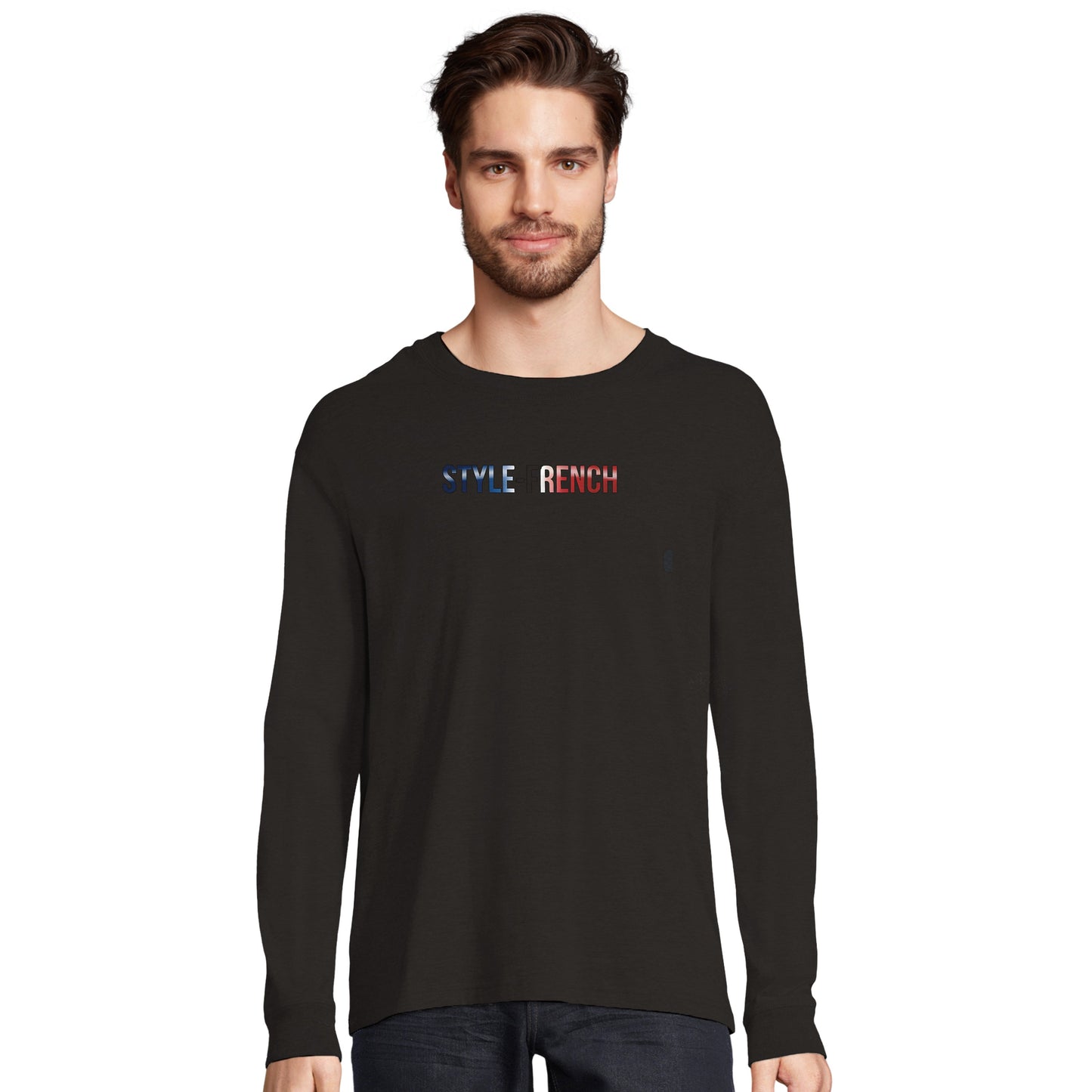 Herren-T-Shirt starker Löwe französischer Stil Langarm Bio-Baumwolle | SOL'S Pioneer LSL 03982