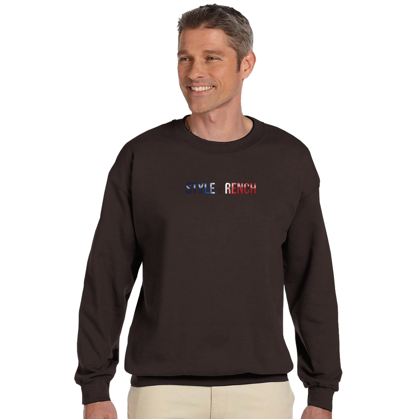 Sweatshirt Cocorico On Est Les Meilleurs für Herren, klassischer Rundhalsausschnitt | Gildan® 18000