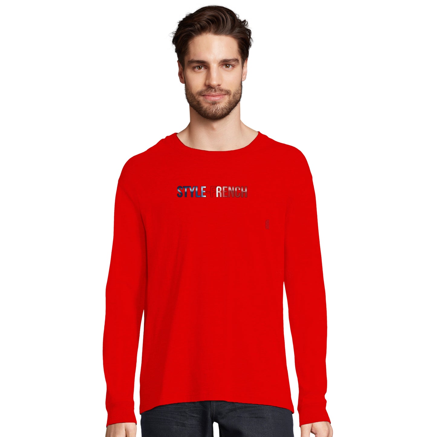 Herren-T-Shirt starker Löwe französischer Stil Langarm Bio-Baumwolle | SOL'S Pioneer LSL 03982
