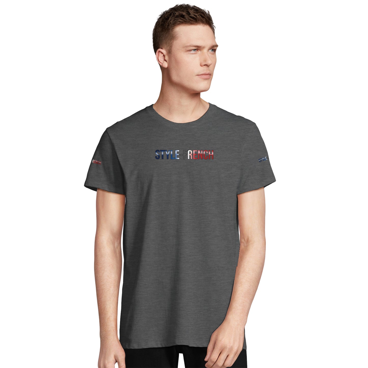 T-Shirt Herren Frankreich-Stil Rundhals recycelte Mischung | SOL'S RE Crusader 04233