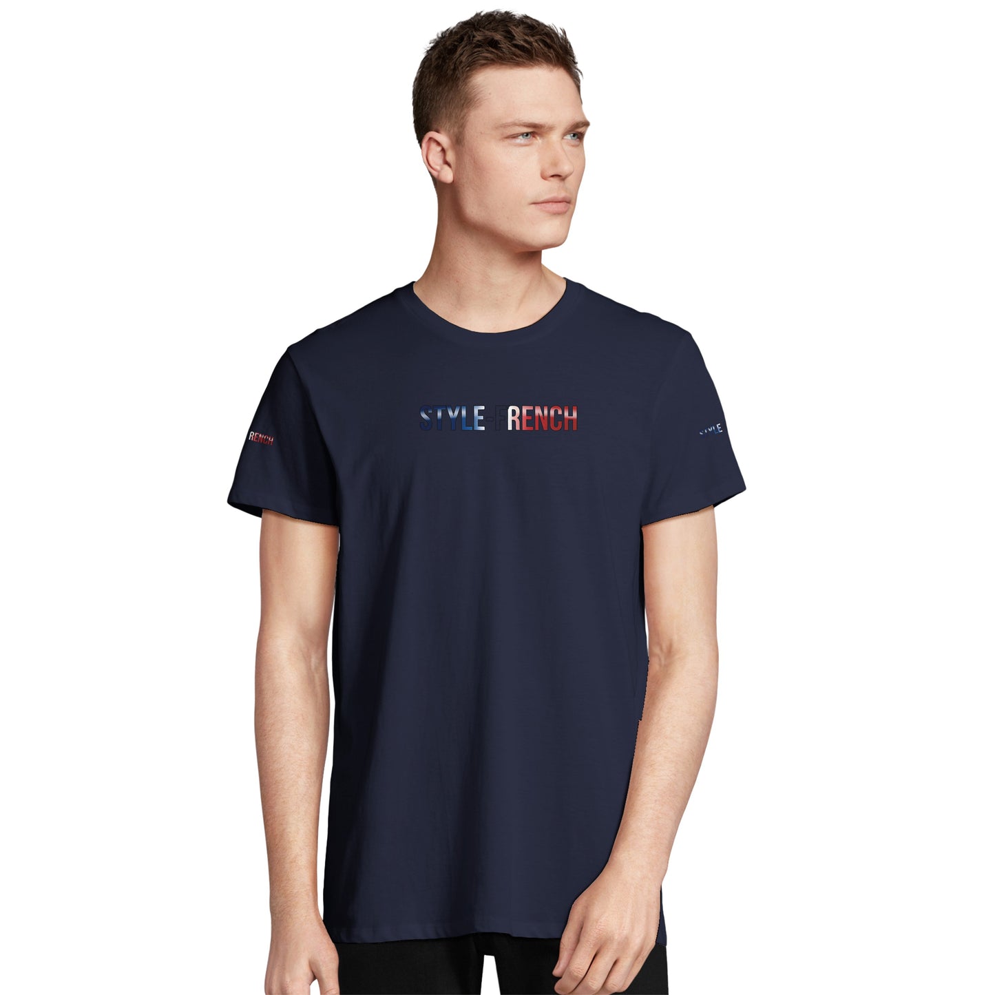 T-Shirt Herren Frankreich-Stil Rundhals recycelte Mischung | SOL'S RE Crusader 04233