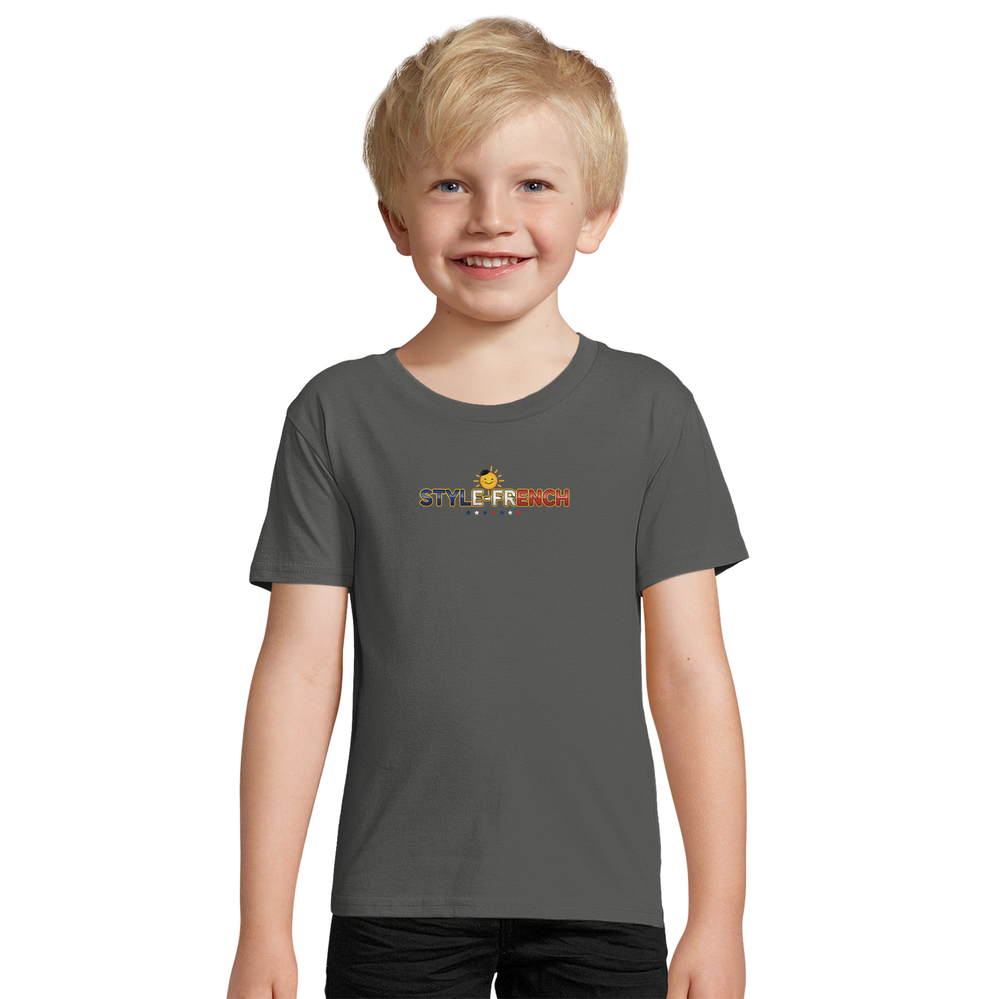 T-Shirt Jungen kleiner Ritter Frankreichs, aus Bio-Baumwolle, schmal geschnitten | SOL'S Pioneer Kids 03578