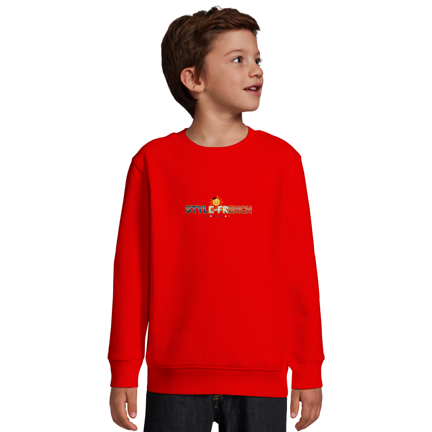 Sweatshirt für Jungen mit kleinem Frankreich-Ritter aus recyceltem Materialmix | SOL'S Columbia Kids 04239