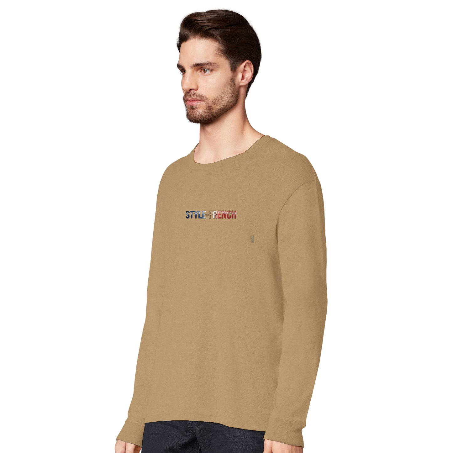 Herren-T-Shirt starker Löwe französischer Stil Langarm Bio-Baumwolle | SOL'S Pioneer LSL 03982