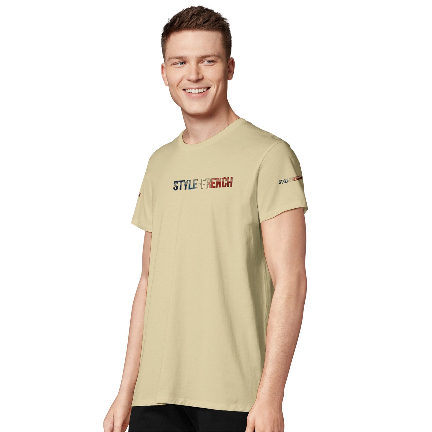 T-Shirt Herren Frankreich-Stil Rundhals recycelte Mischung | SOL'S RE Crusader 04233