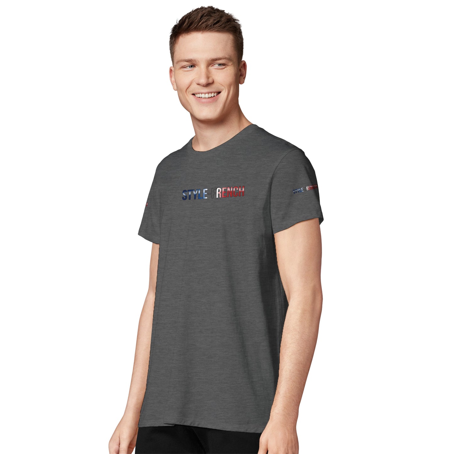 T-Shirt Herren Frankreich-Stil Rundhals recycelte Mischung | SOL'S RE Crusader 04233