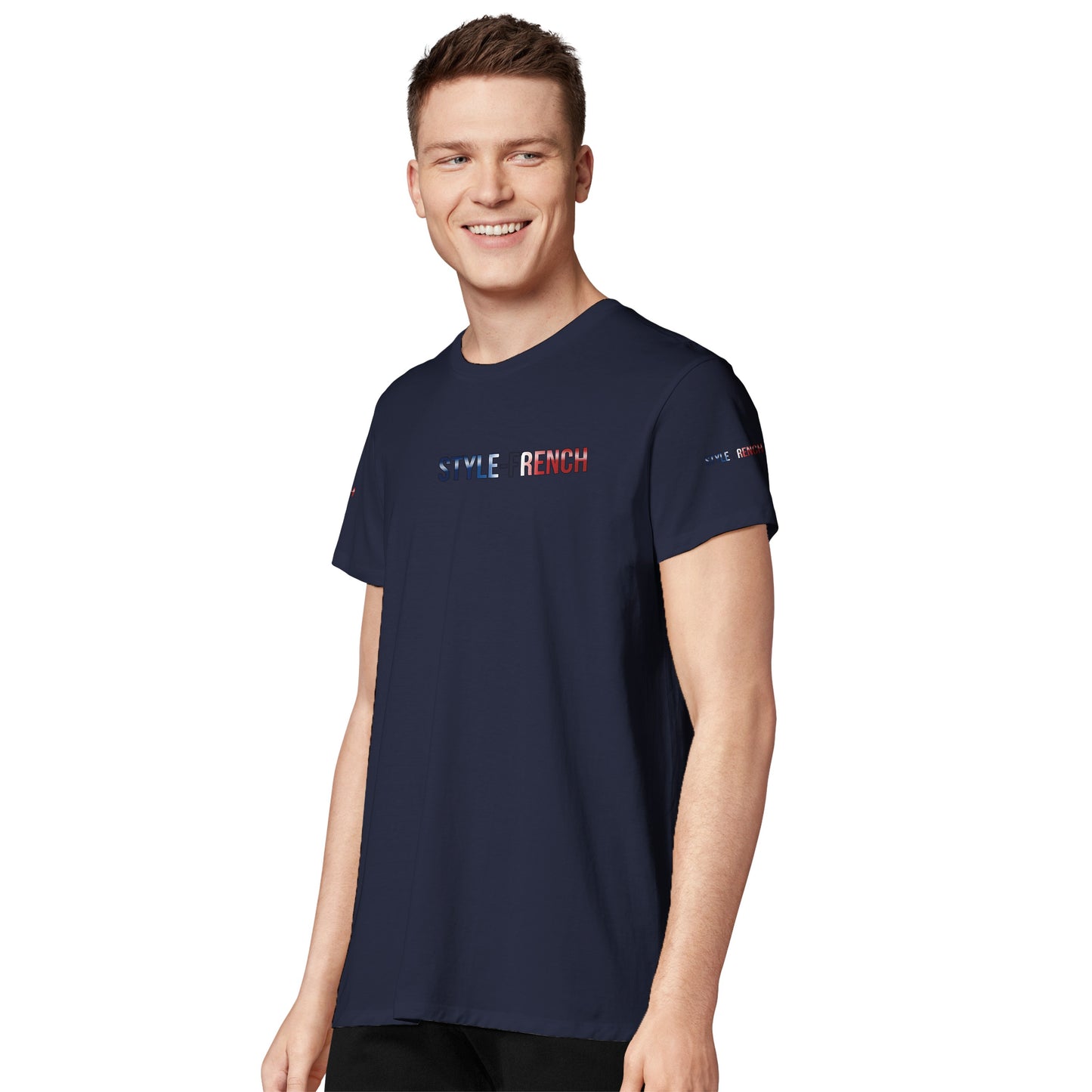 T-Shirt Herren Frankreich-Stil Rundhals recycelte Mischung | SOL'S RE Crusader 04233