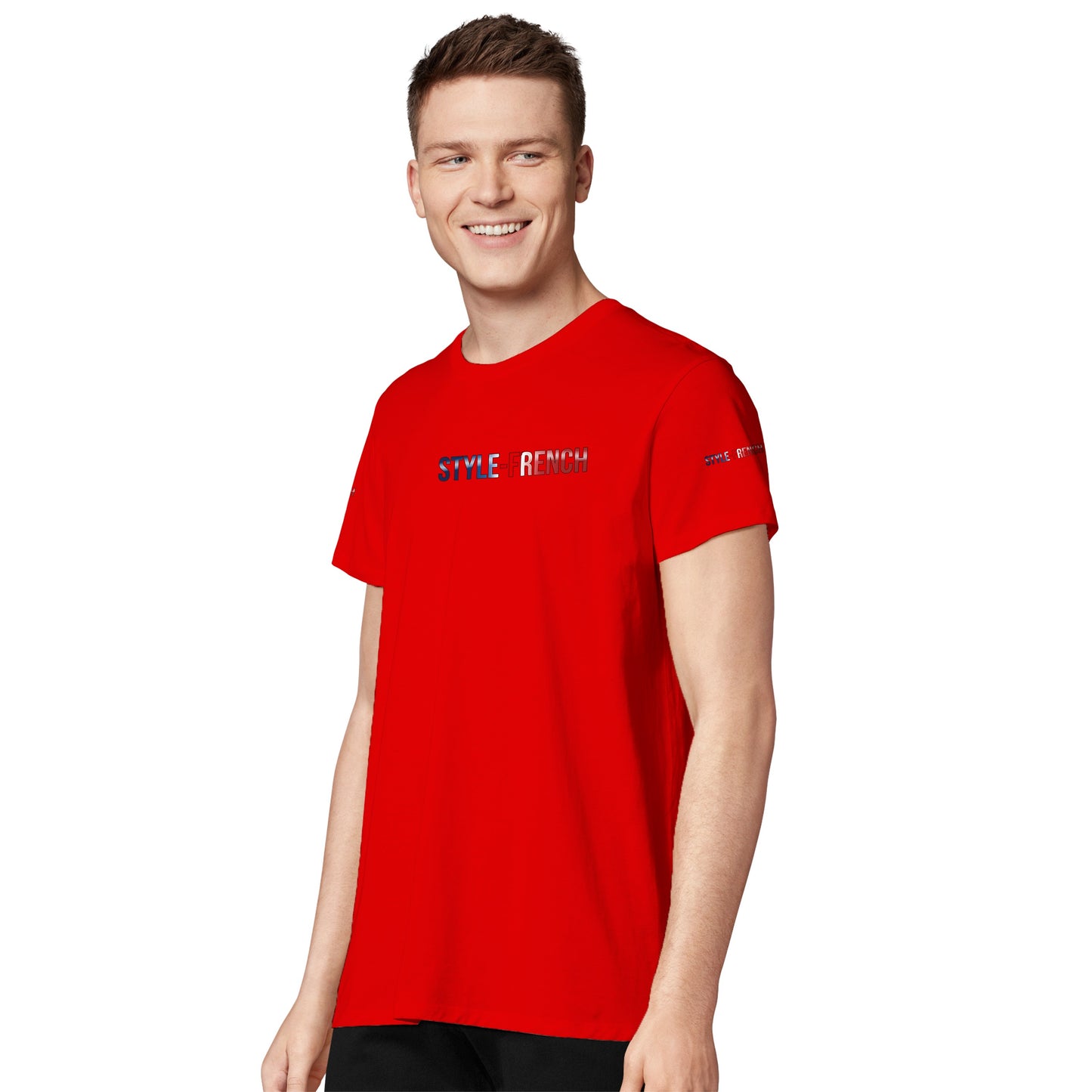 T-Shirt Herren Frankreich-Stil Rundhals recycelte Mischung | SOL'S RE Crusader 04233