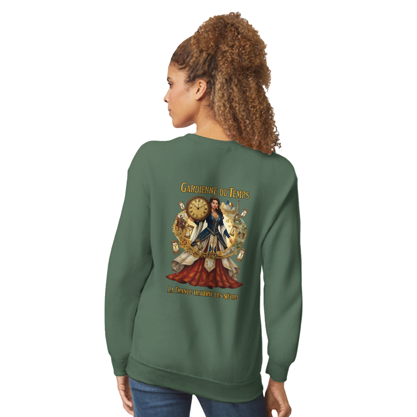 Sweat-shirt Femme Gardienne du Temps - Confort Premium et Coupe Classique