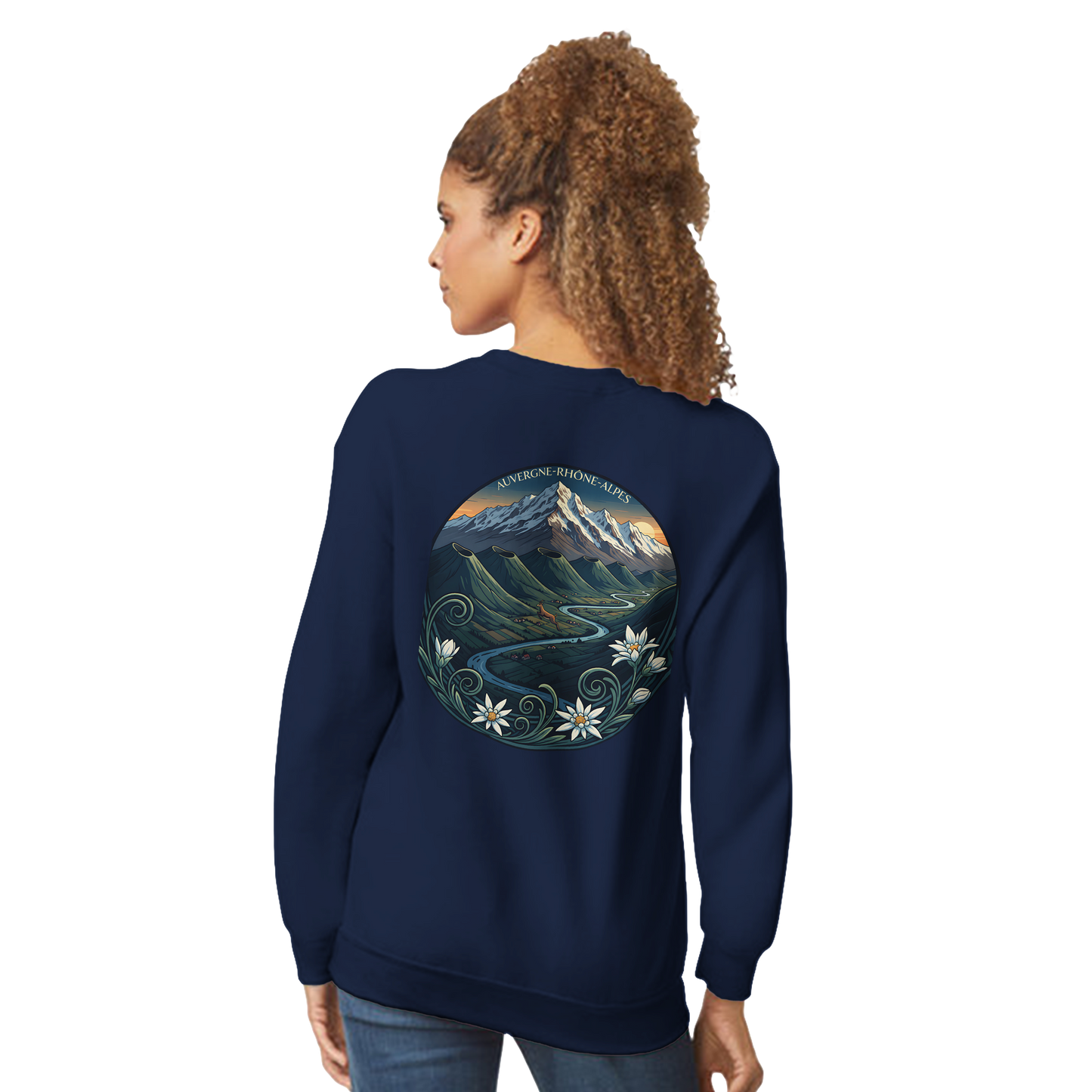 Unisex-Sweatshirt Auvergne-Rhône-Alpes klassisch Rundhals | Gildan® 18000