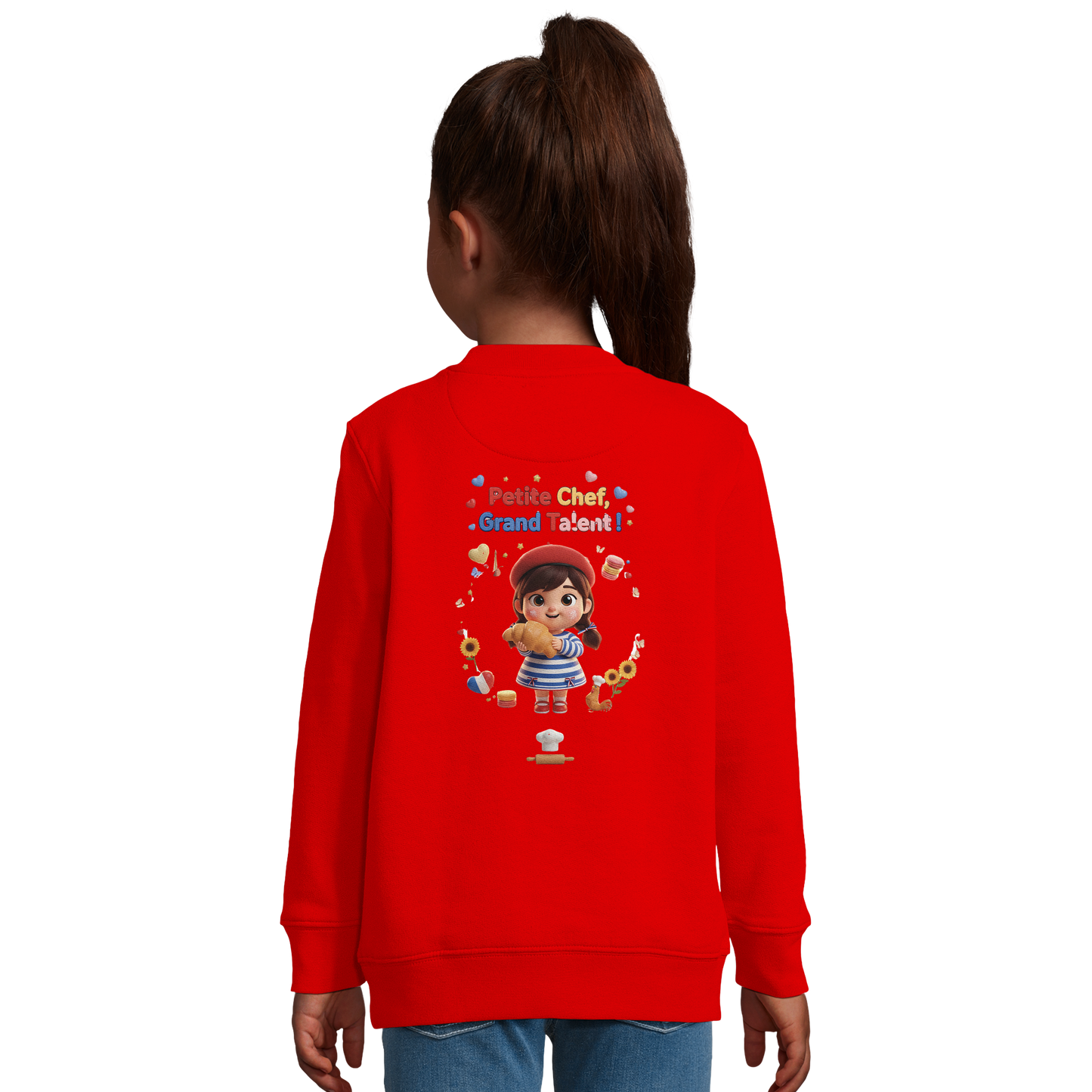 Sweatshirt im französischen Stil für kleine Chefinnen mit großem Talent, aus recyceltem Mischgewebe | SOL'S Columbia Kids 04239