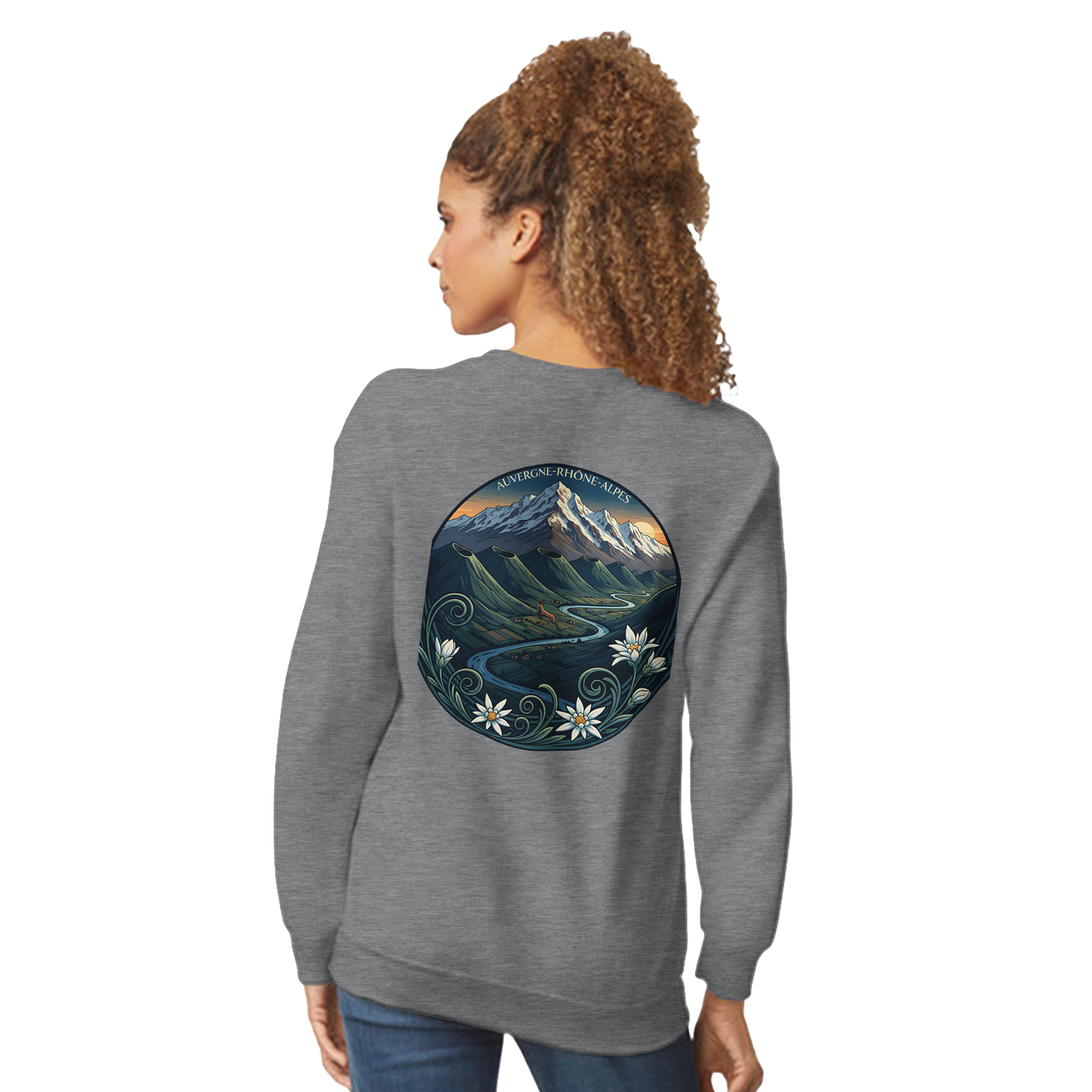 Unisex-Sweatshirt Auvergne-Rhône-Alpes klassisch Rundhals | Gildan® 18000