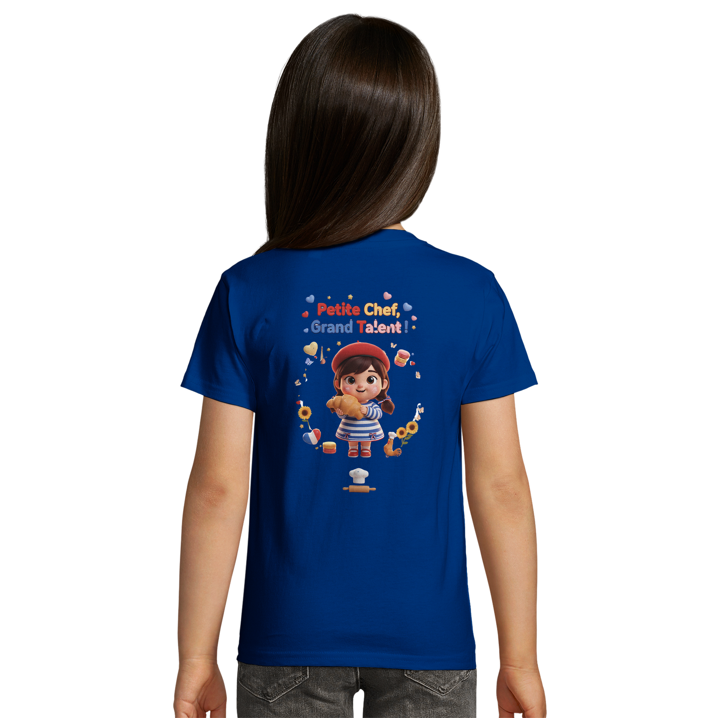 Organic Kids Tailliertes T-Shirt Mädchen kleine Köchin großes Talent| SOL'S Pioneer Kids 03578