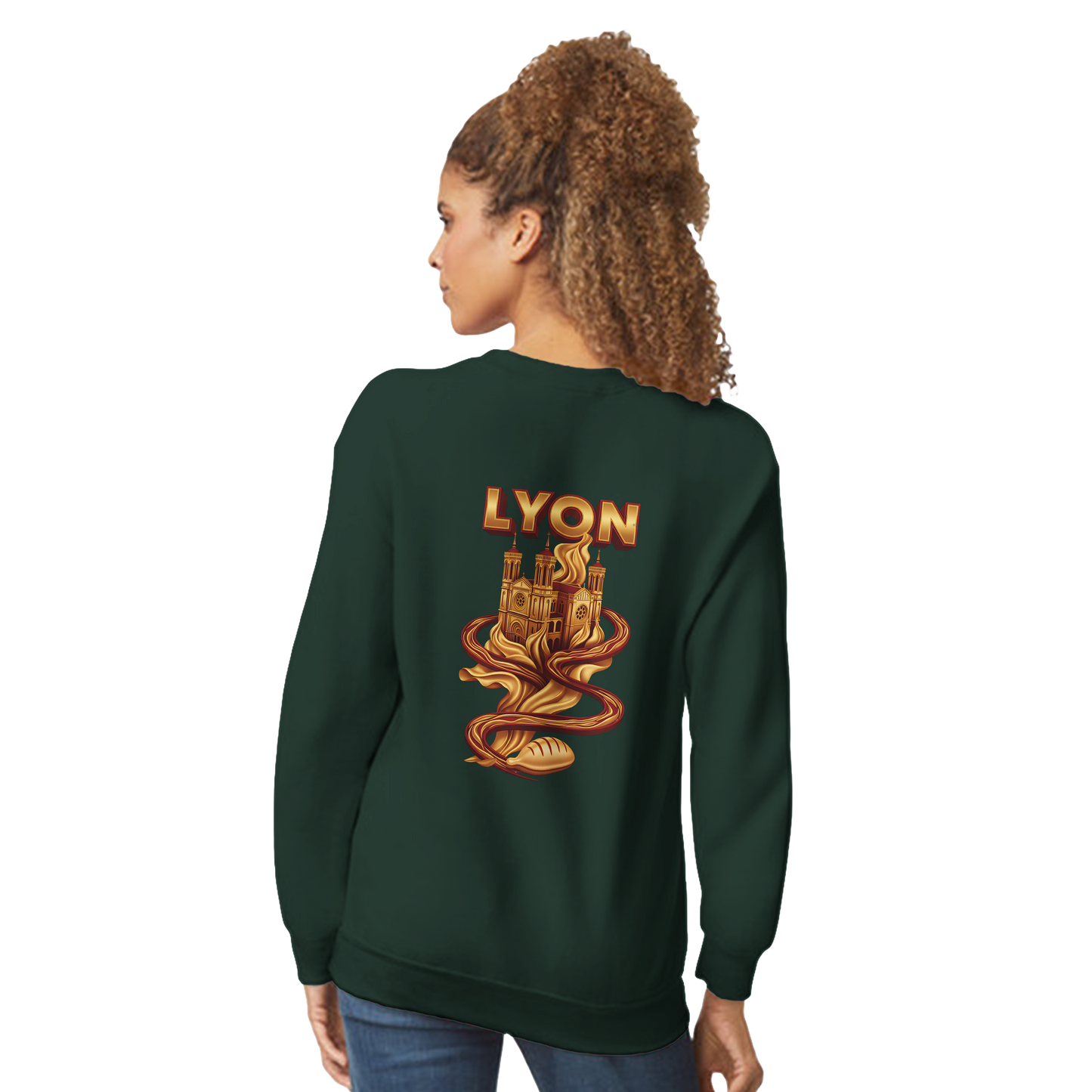 Unisex sweatshirt Lyon city France classic crew neck | Gildan® 18000