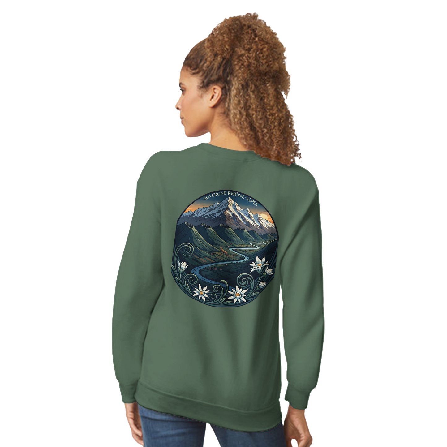 Unisex-Sweatshirt Auvergne-Rhône-Alpes klassisch Rundhals | Gildan® 18000