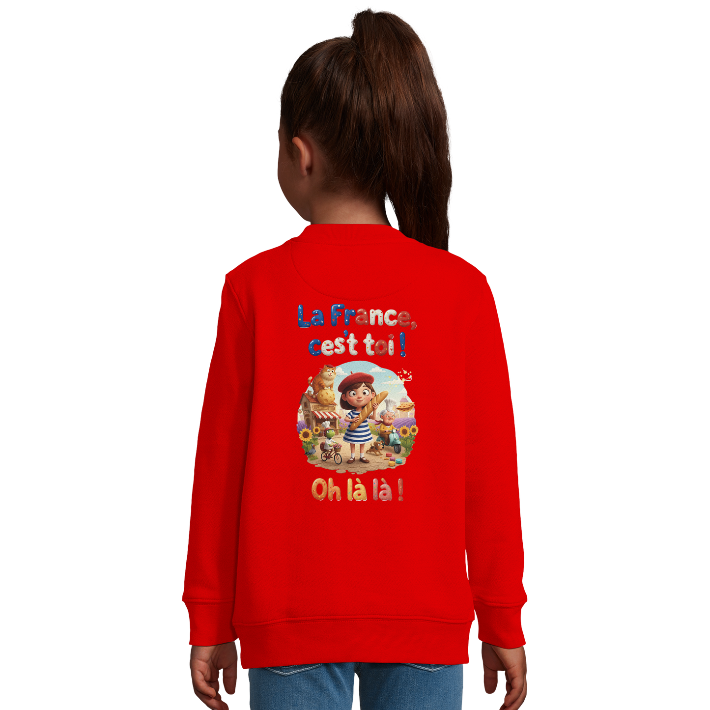 Mädchen-Sweatshirt French-Stil „La France c'est toi“ aus recyceltem Mischgewebe | SOL'S Columbia Kids 04239