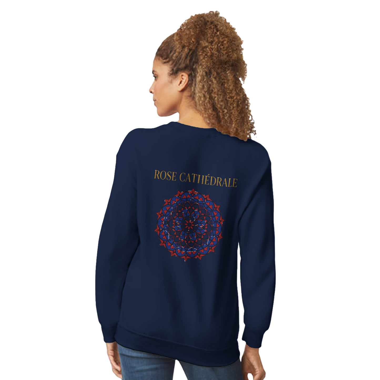 Women's Pink Classic Cathedral Crewneck Sweatshirt | Gildan® 18000