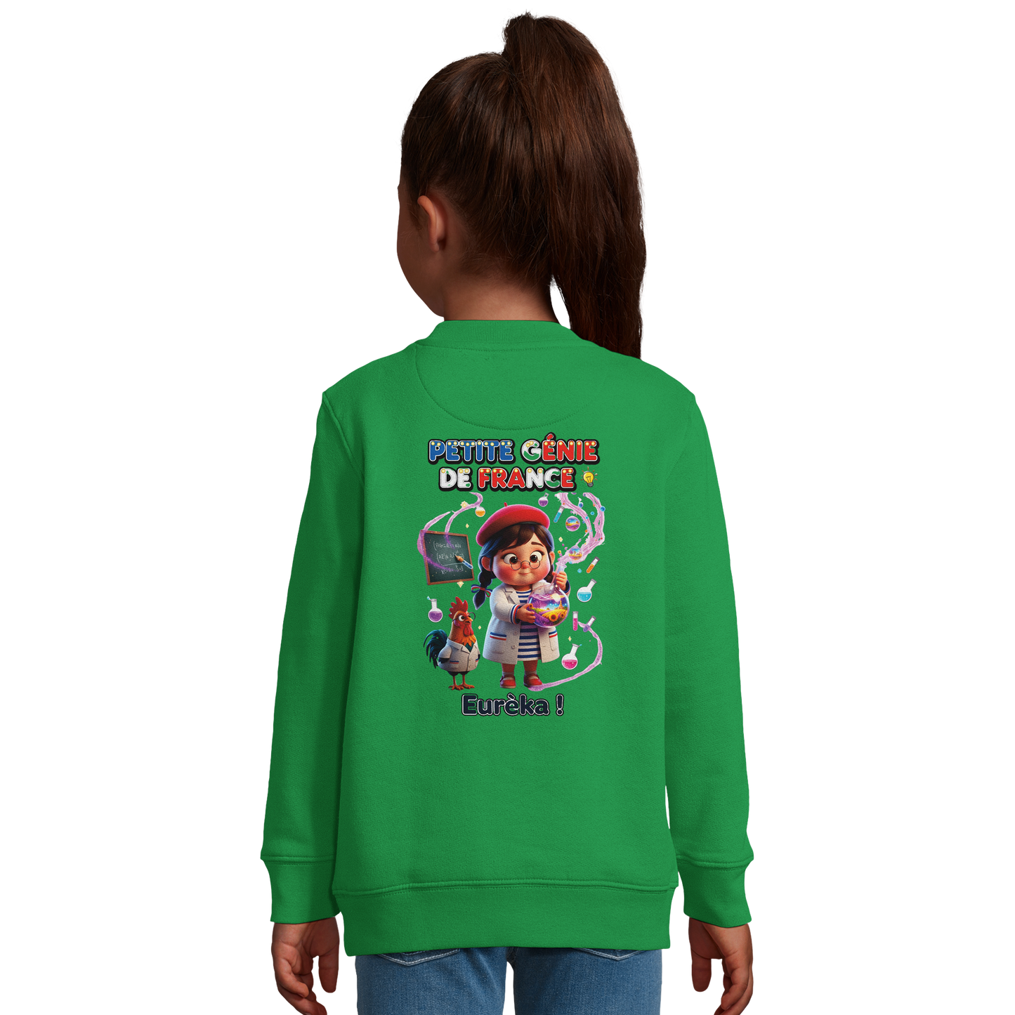 Girl's "Little Genius of France" Recycled Blend Sweatshirt | SOL'S Columbia Kids 04239