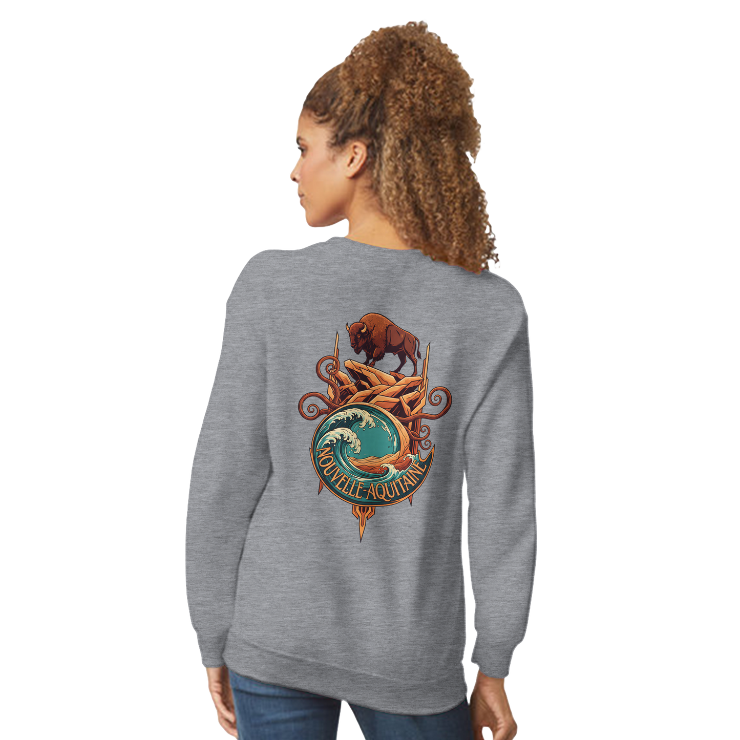 Klassisches Unisex-Rundhalsshirt Nouvelle-Aquitaine | Gildan® 18000