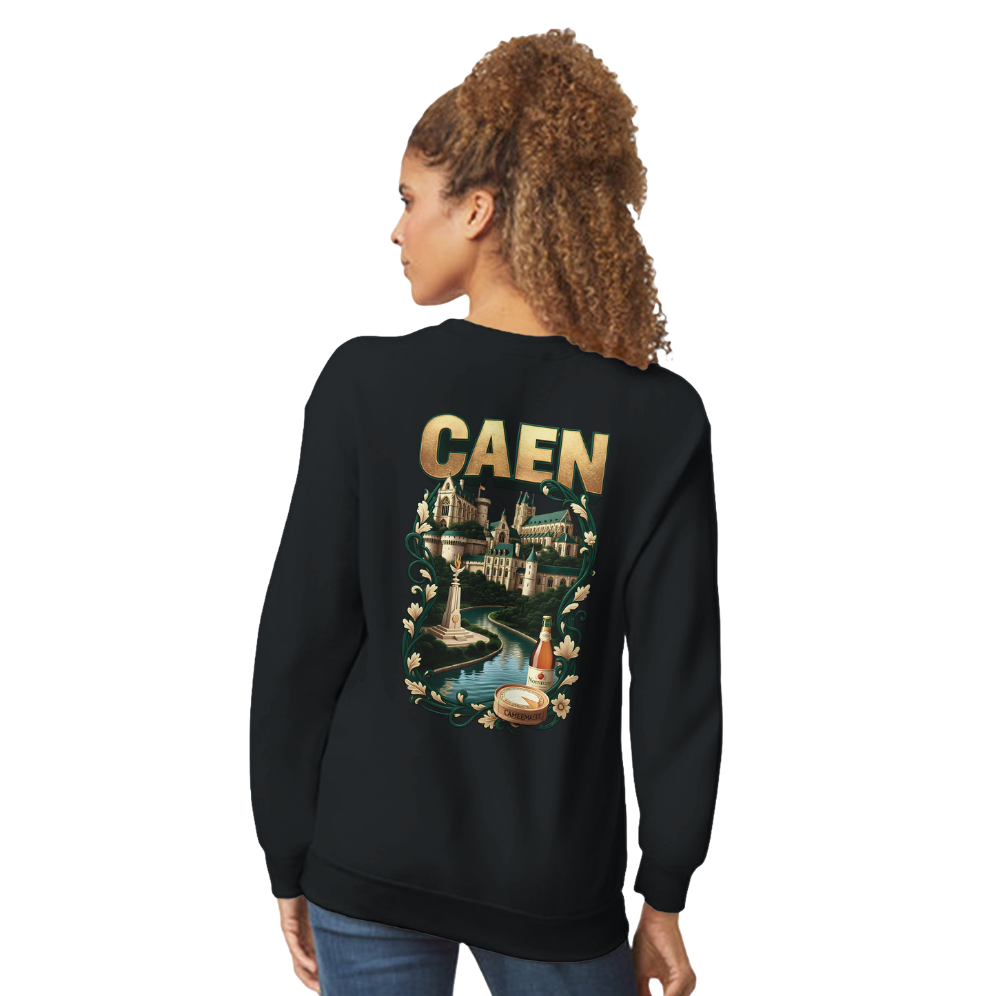 Sweatshirt Caen Stadt in Frankreich klassisch Unisex Rundhals | Gildan® 18000