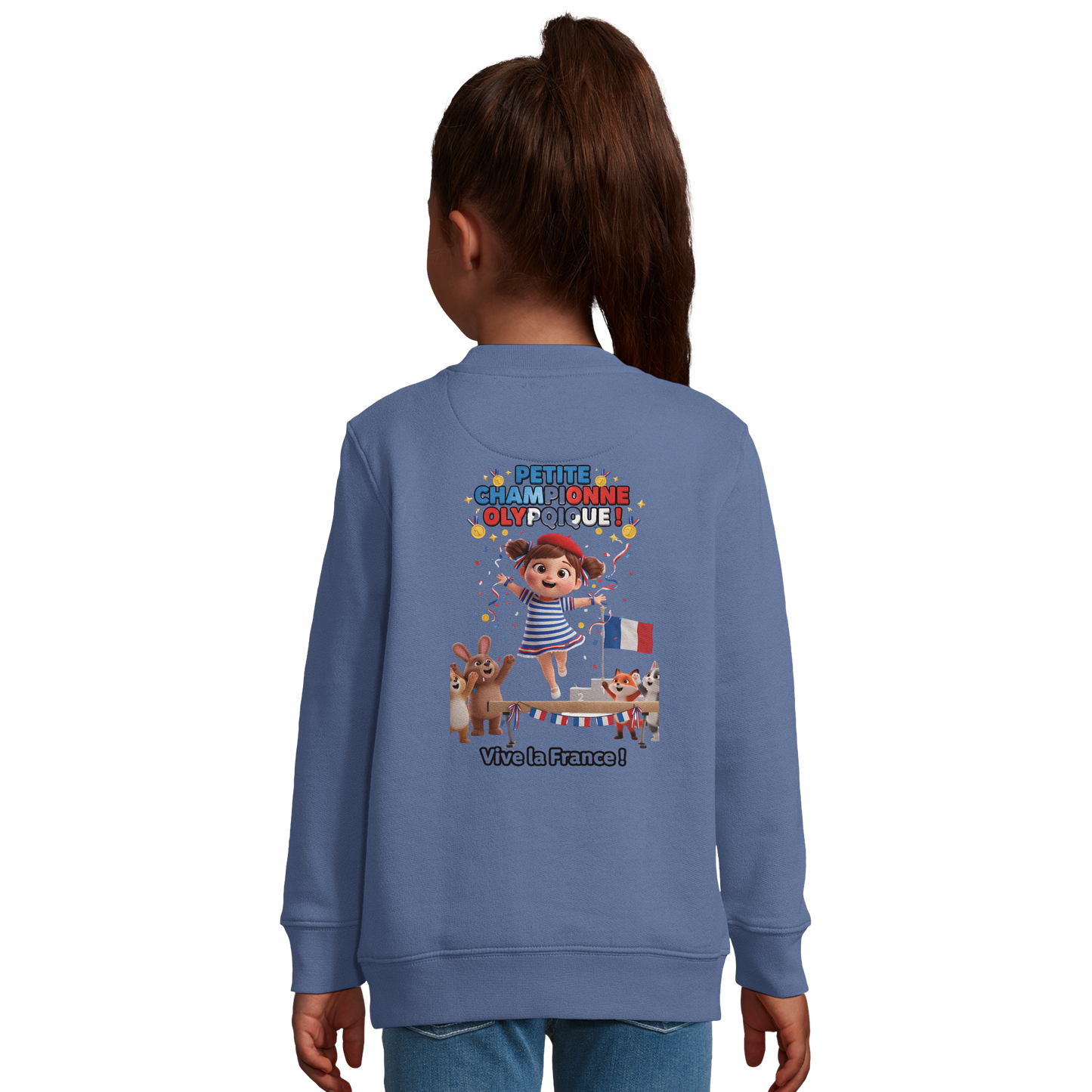 Girl's Little Olympic Champion Recycled Blend Sweatshirt | SOL'S Columbia Kids 04239