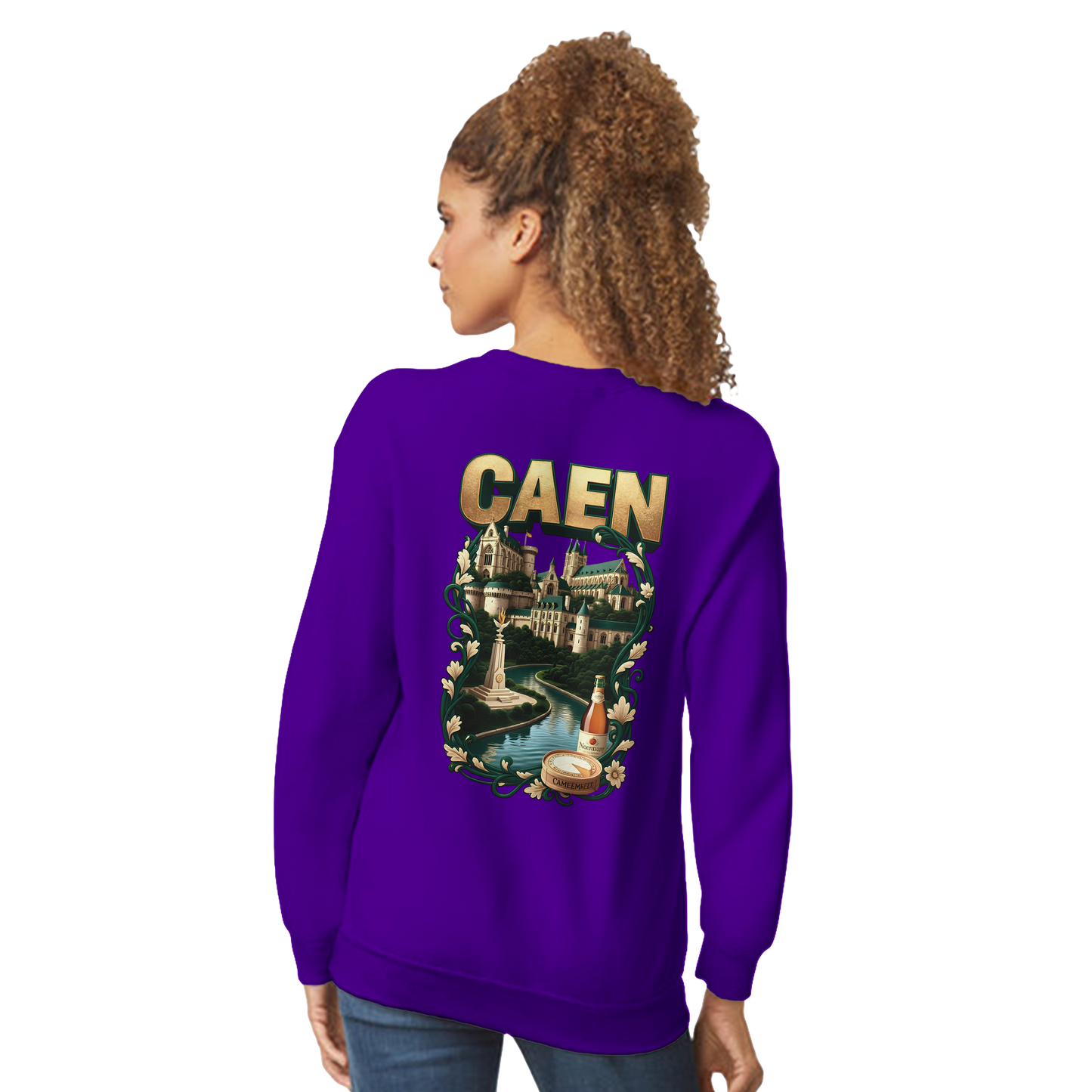 Sweatshirt Caen Stadt in Frankreich klassisch Unisex Rundhals | Gildan® 18000