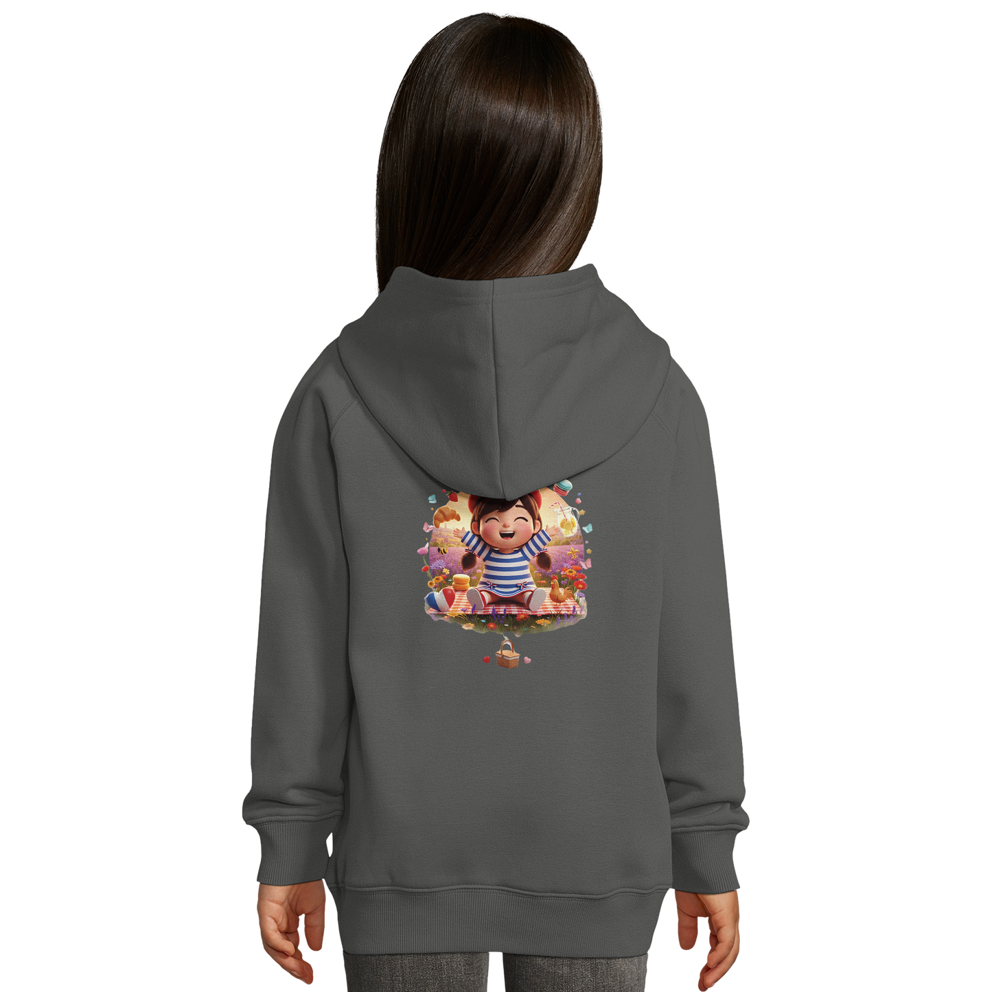 Mädchen-Kapuzenpullover französischer Stil "ma France je t'aime" bio | SOL'S Stellar Kids 03576