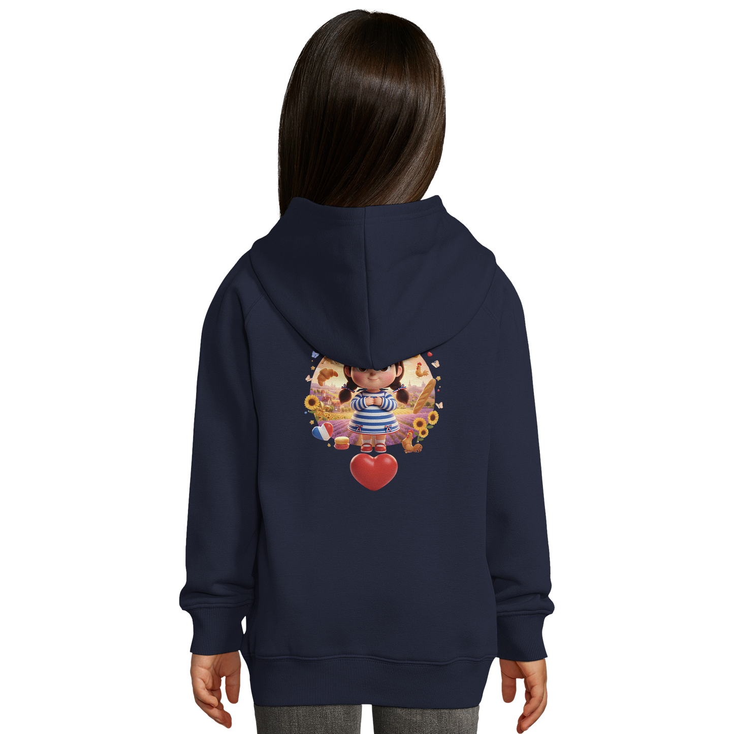 Kapuzenpullover Mädchen Französin mit großem Herzen Bio | SOL'S Stellar Kids 03576