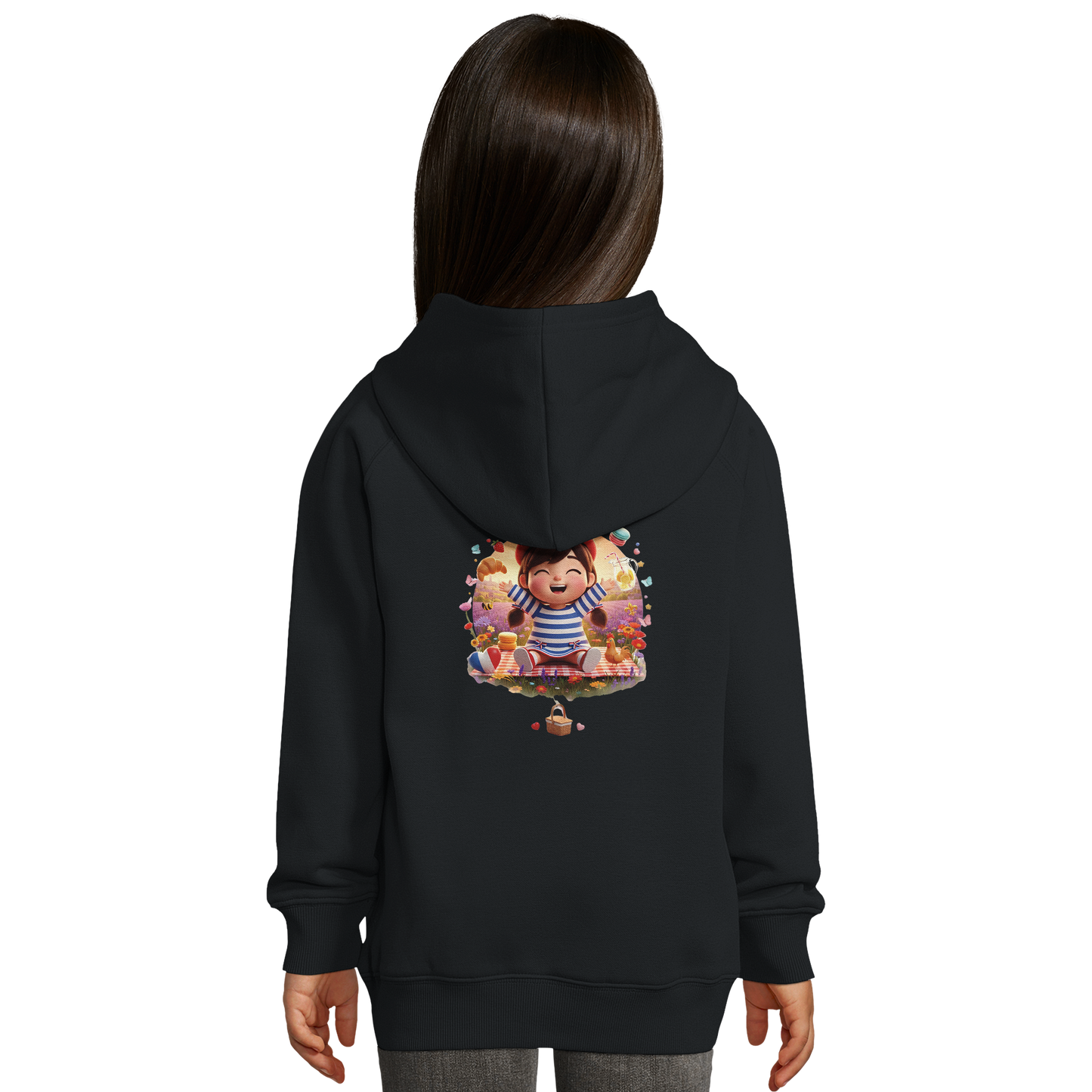 Mädchen-Kapuzenpullover französischer Stil "ma France je t'aime" bio | SOL'S Stellar Kids 03576