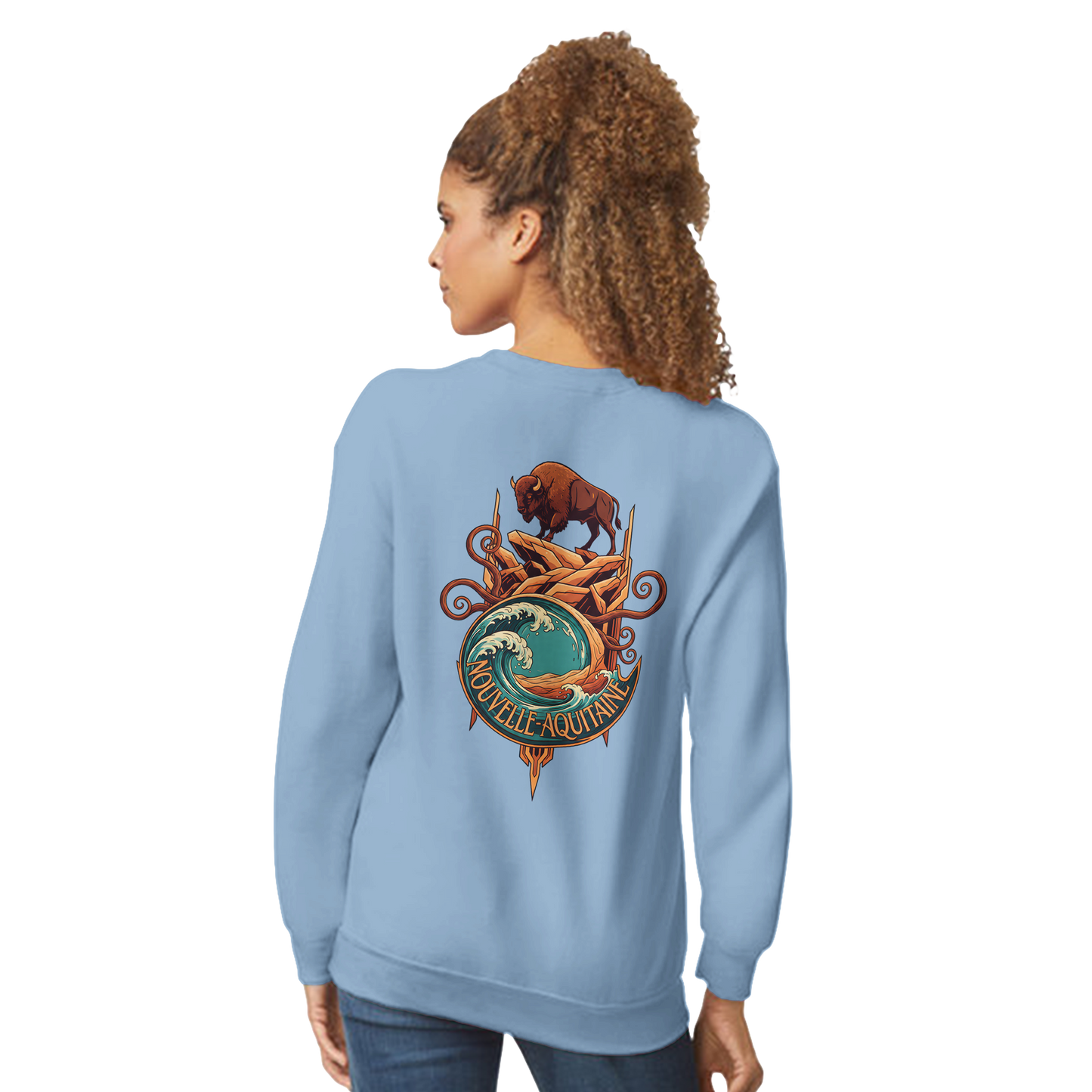 Klassisches Unisex-Rundhalsshirt Nouvelle-Aquitaine | Gildan® 18000