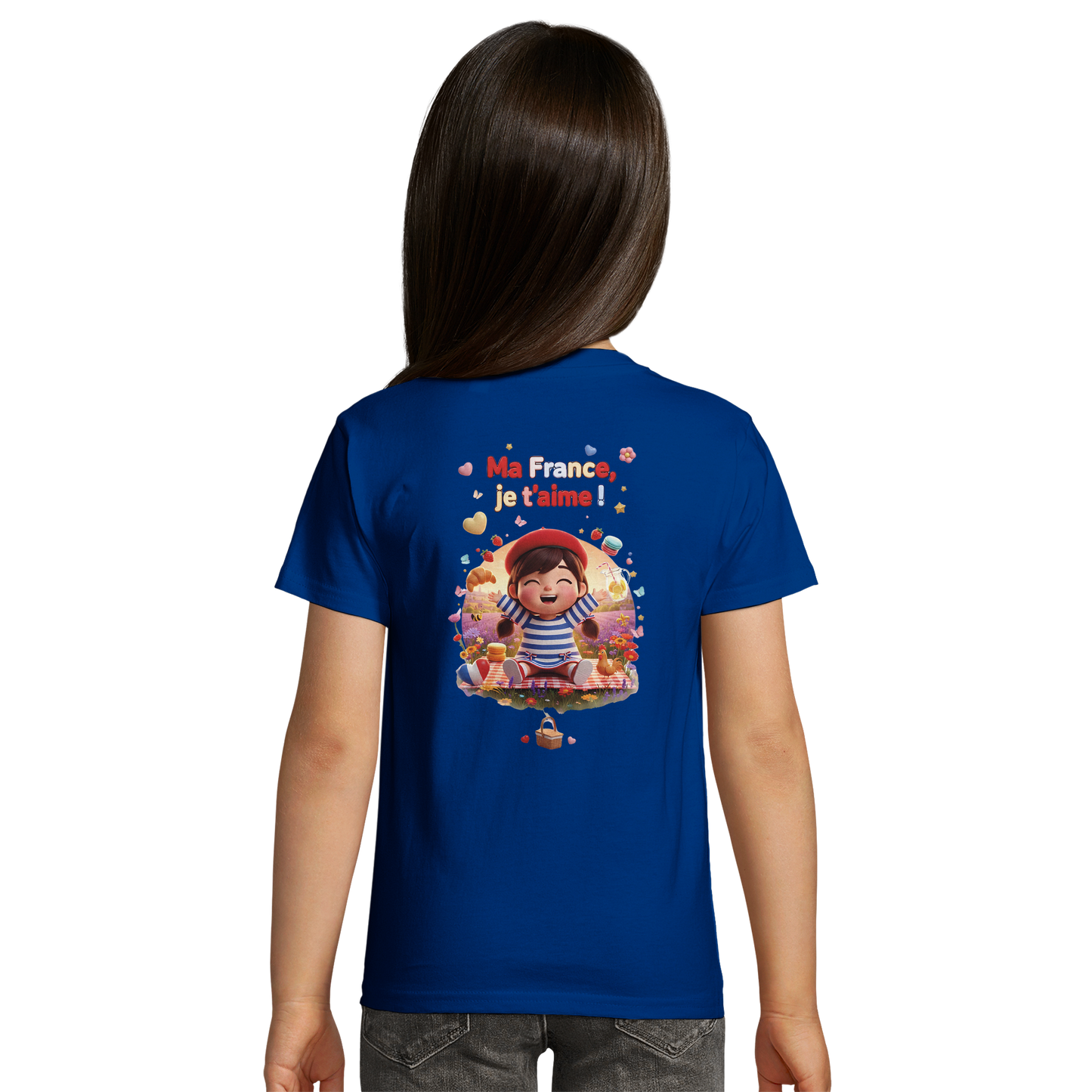 Organic Kids Fitted T-shirt Mädchen Style-Französisch "Ma France je t'aime" | SOL'S Pioneer Kids 03578