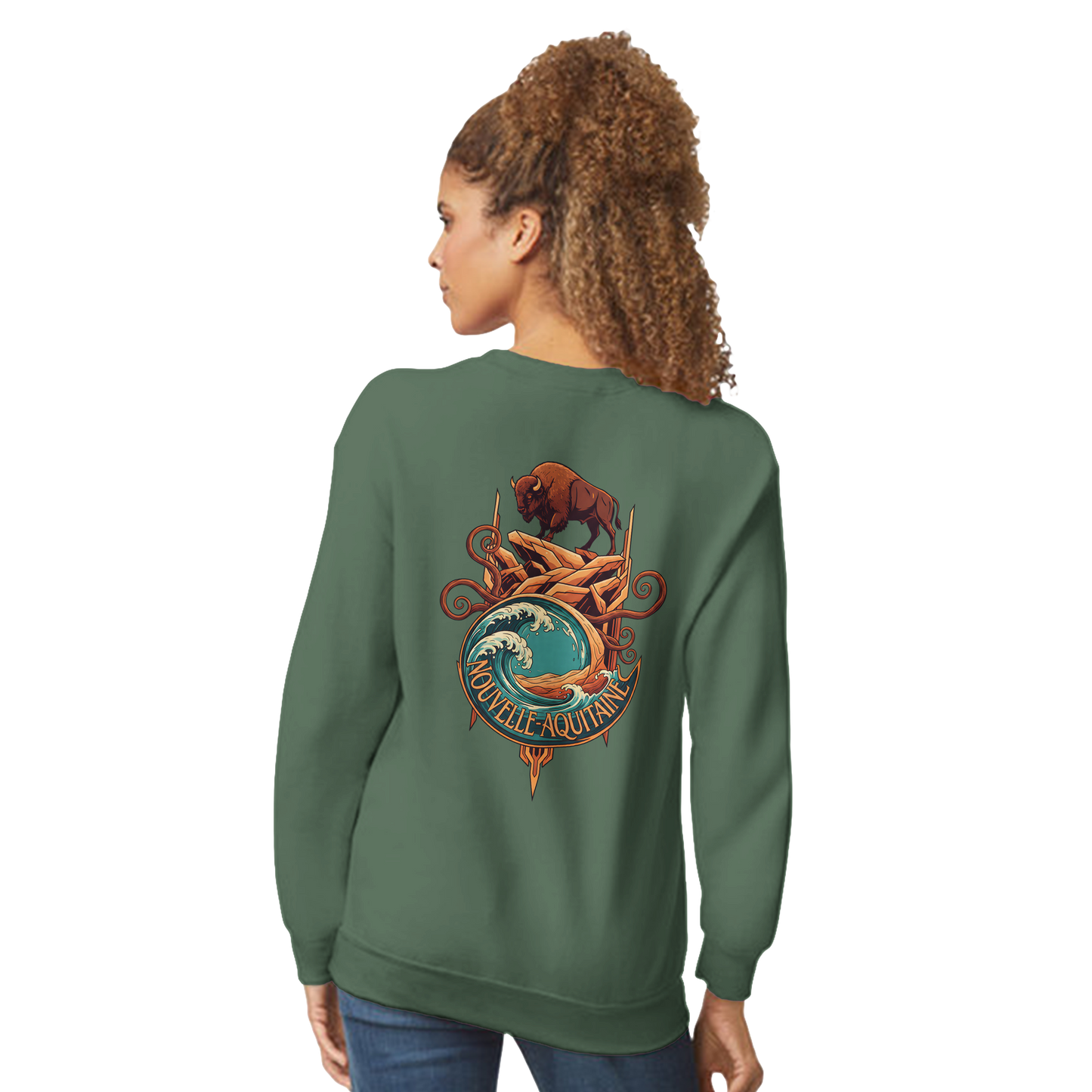 Klassisches Unisex-Rundhalsshirt Nouvelle-Aquitaine | Gildan® 18000