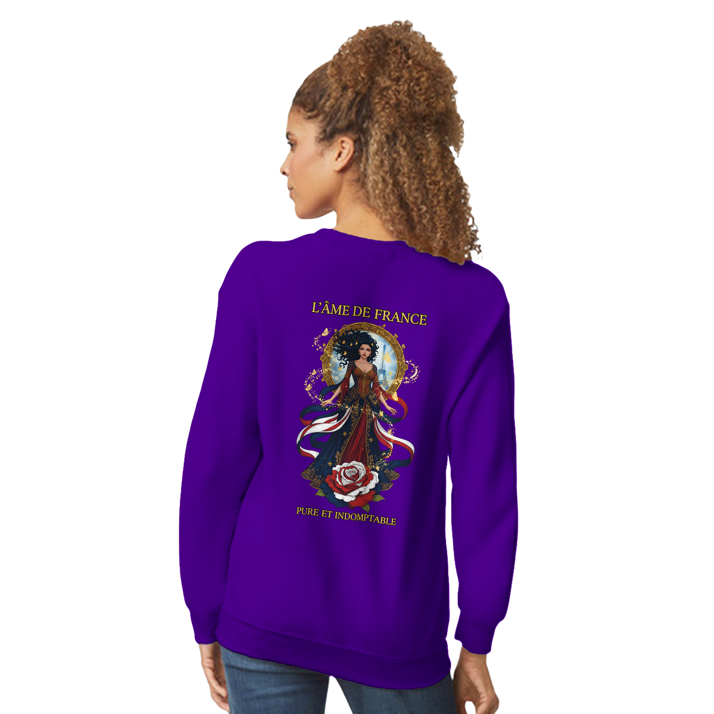 Sweatshirt Die Seele Frankreichs Damen im französischen Stil klassischer Rundhalsausschnitt | Gildan® 18000