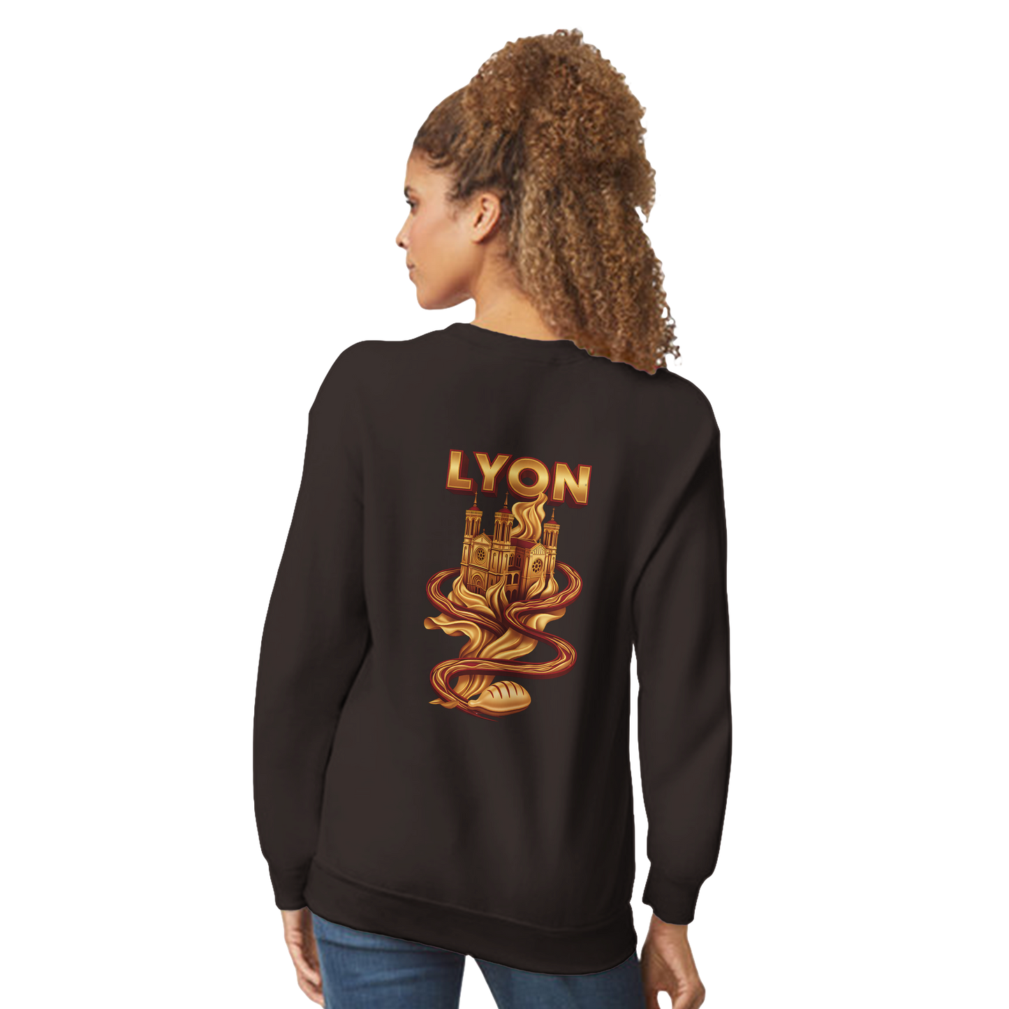 Unisex sweatshirt Lyon city France classic crew neck | Gildan® 18000