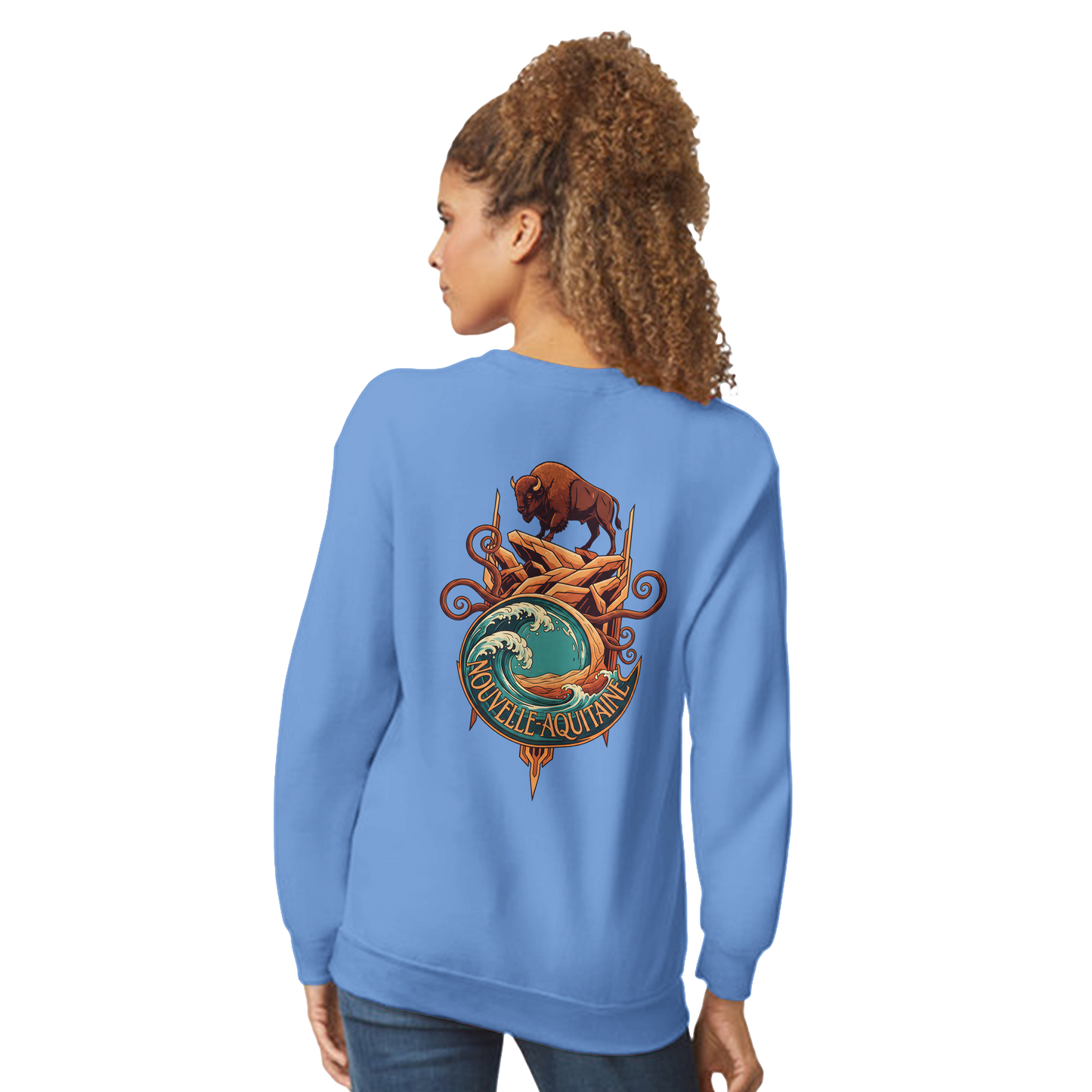 Klassisches Unisex-Rundhalsshirt Nouvelle-Aquitaine | Gildan® 18000