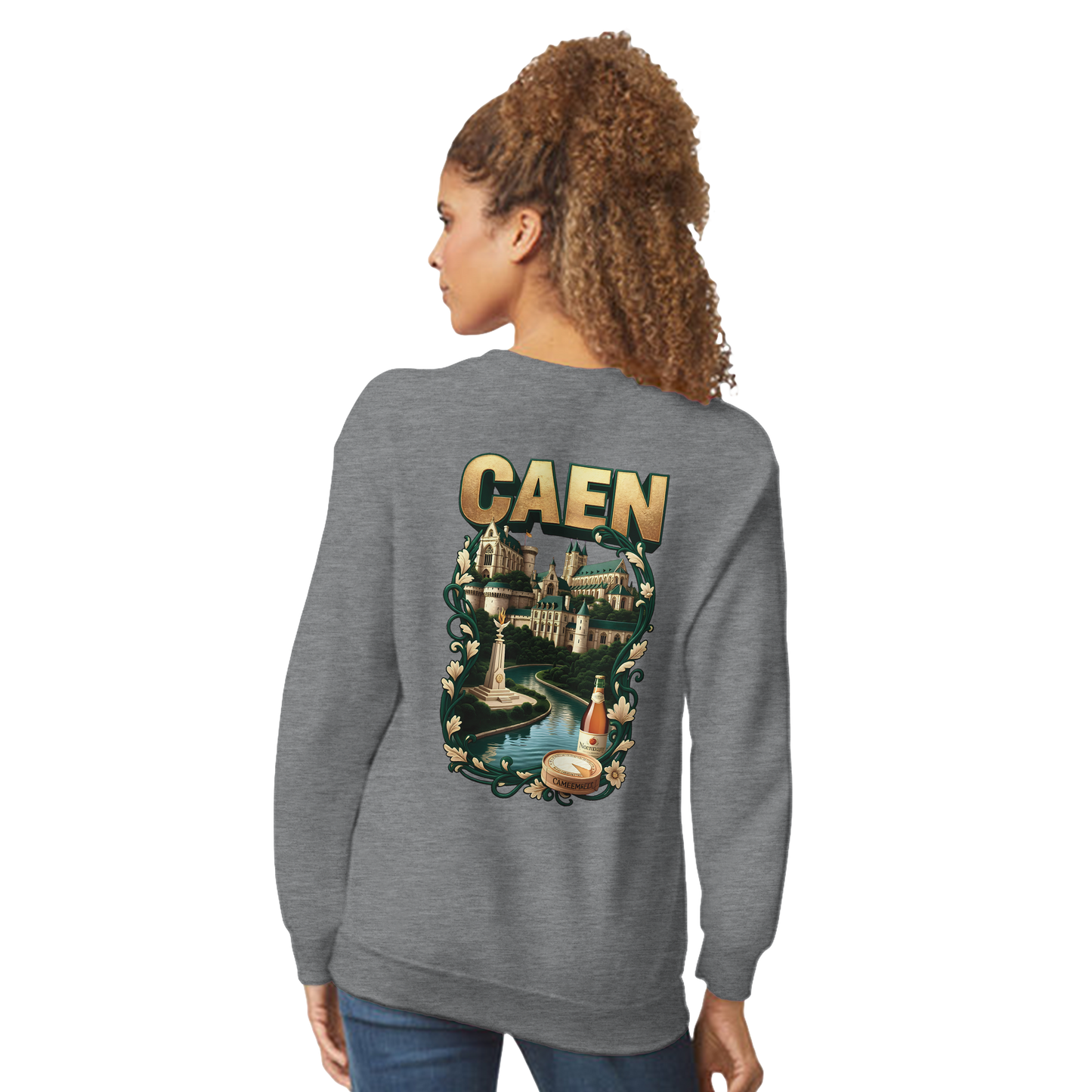 Sweatshirt Caen Stadt in Frankreich klassisch Unisex Rundhals | Gildan® 18000
