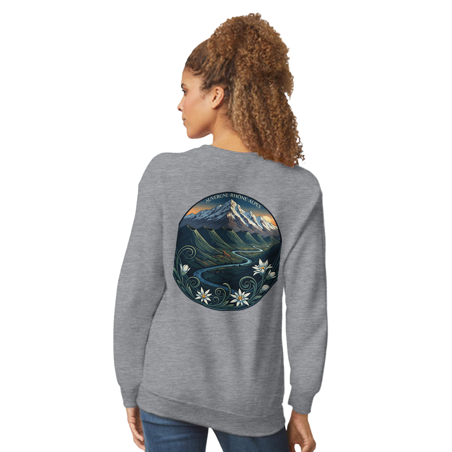 Unisex-Sweatshirt Auvergne-Rhône-Alpes klassisch Rundhals | Gildan® 18000