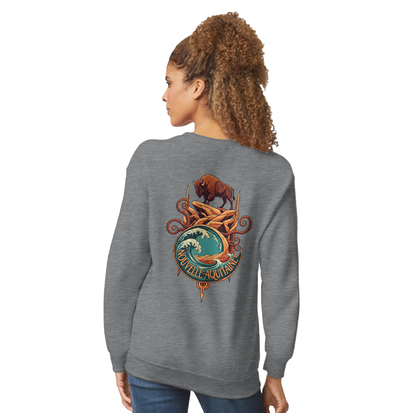 Klassisches Unisex-Rundhalsshirt Nouvelle-Aquitaine | Gildan® 18000