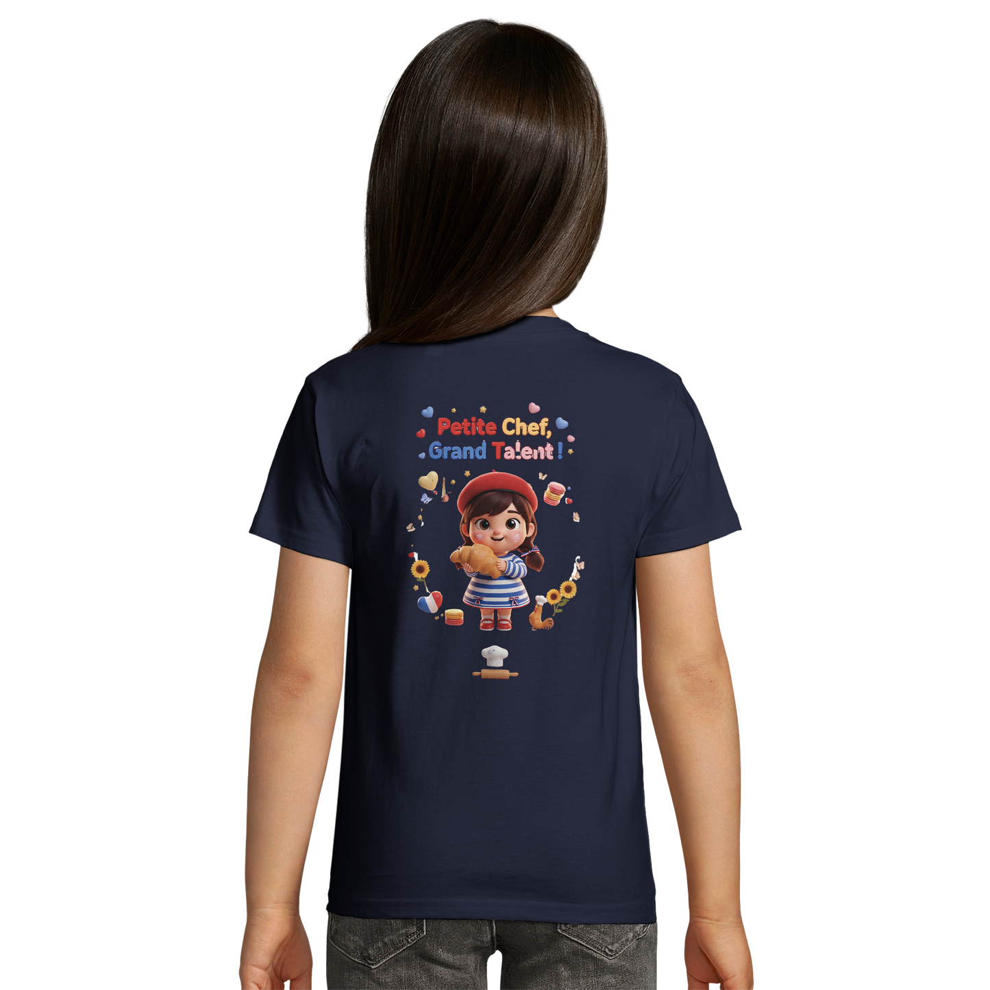 Organic Kids Tailliertes T-Shirt Mädchen kleine Köchin großes Talent| SOL'S Pioneer Kids 03578