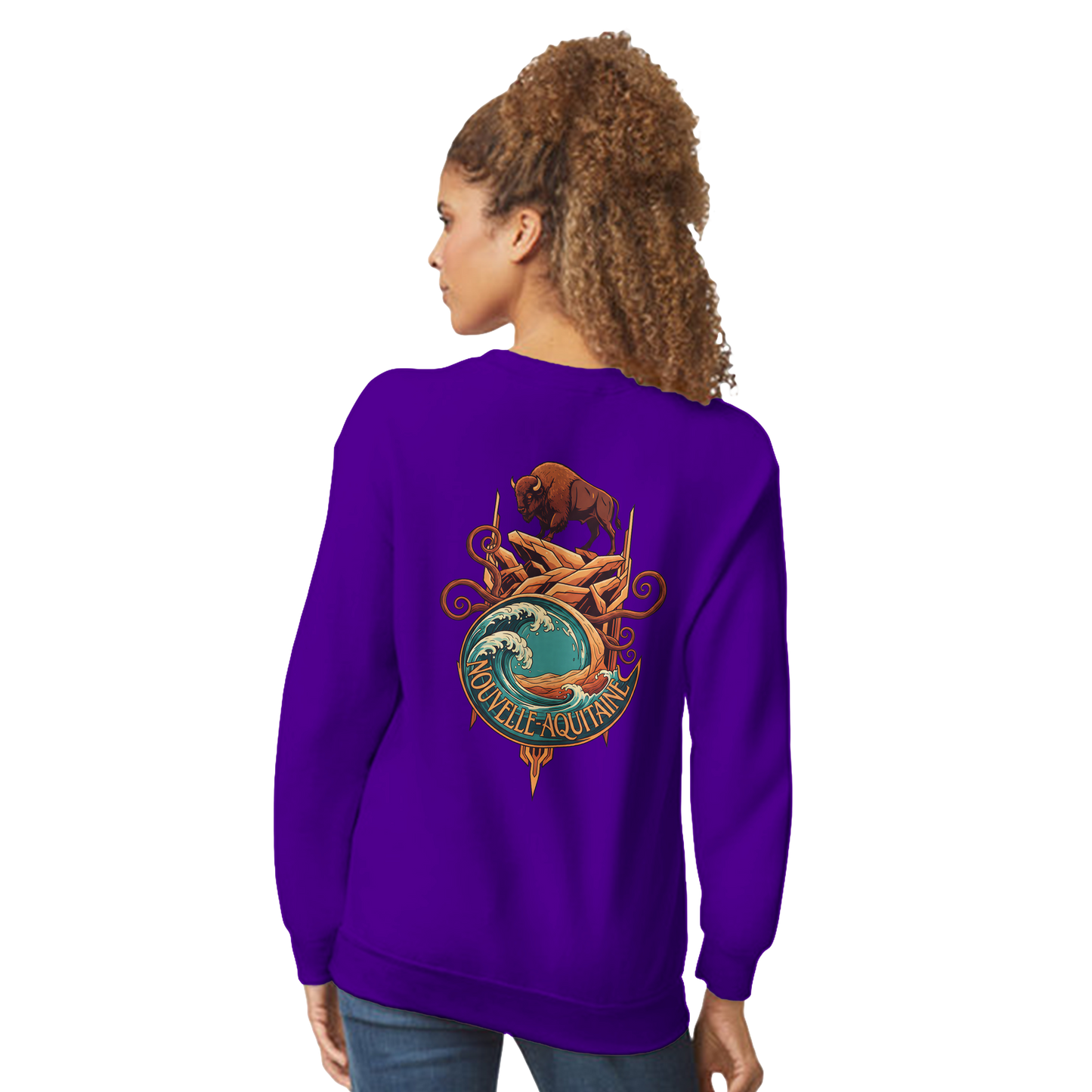 Klassisches Unisex-Rundhalsshirt Nouvelle-Aquitaine | Gildan® 18000