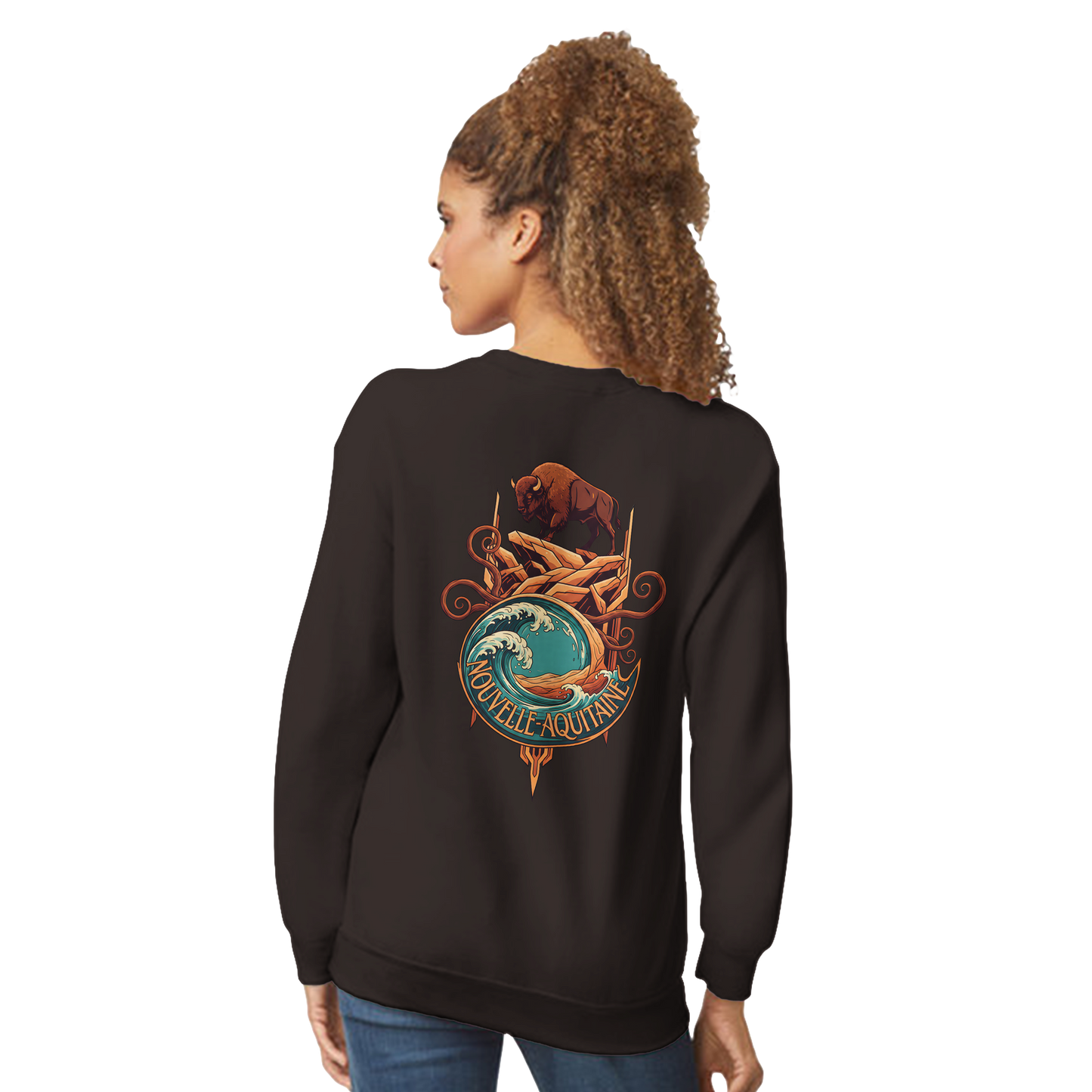 Klassisches Unisex-Rundhalsshirt Nouvelle-Aquitaine | Gildan® 18000